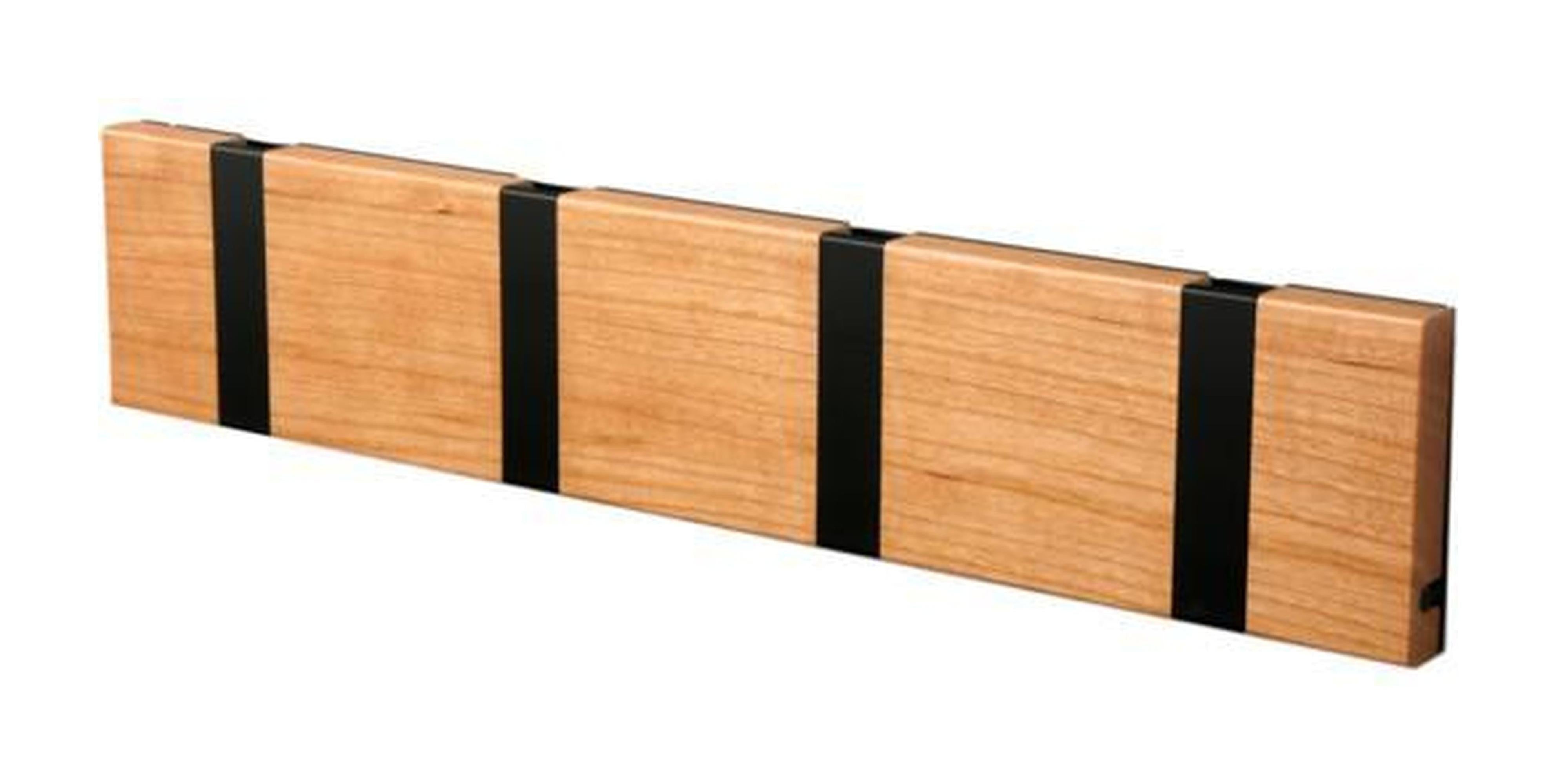 [product_category]-Loca Knax Horizontal Coat Rack 4 Hooks, Cherry Oiled/Black-LOCA-5711394140368-10441O-LOC-1