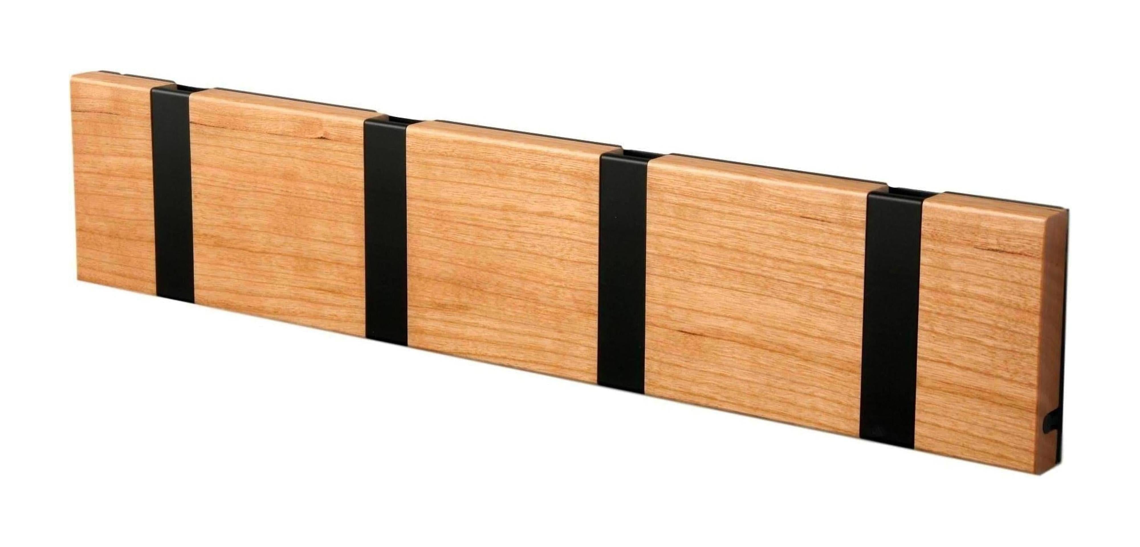 [product_category]-Loca Knax Horizontal Coat Rack 4 Hooks, Cherry/Black-LOCA-5711394140351-10441-LOC-1