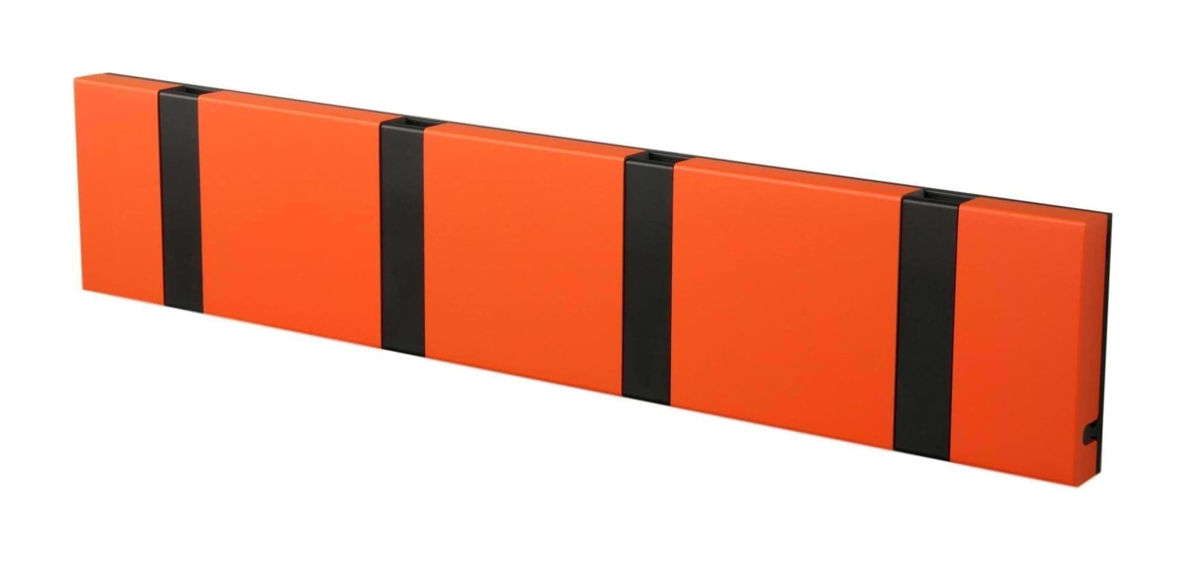 [product_category]-Loca Knax Horizontal Coat Rack 4 Hooks, Hot Orange/Black-LOCA-5711394140313-104271-LOC-1