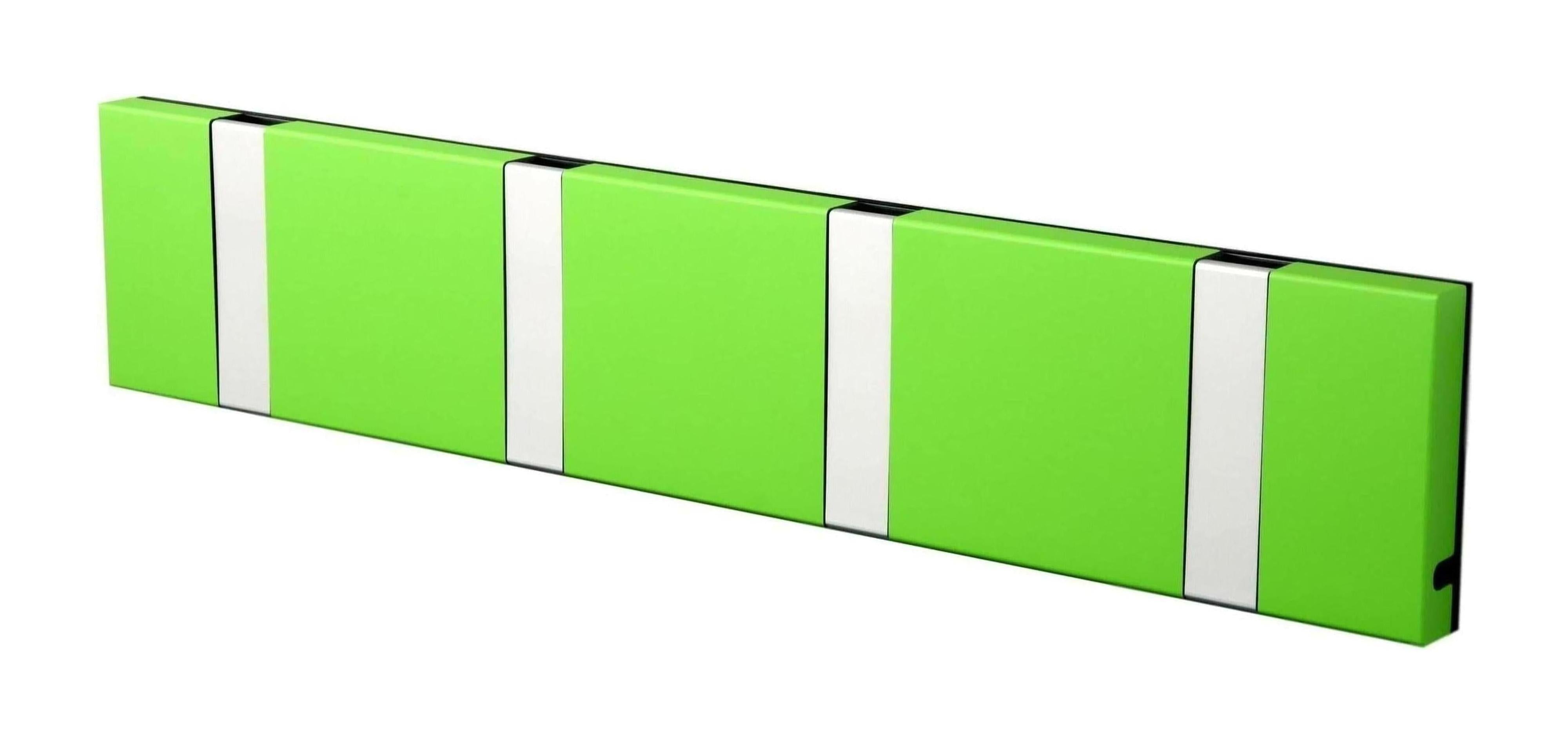 [product_category]-Loca Knax Horizontal Coat Rack 4 Hooks, Lime/Grey-LOCA-5711394140283-104252-LOC-1