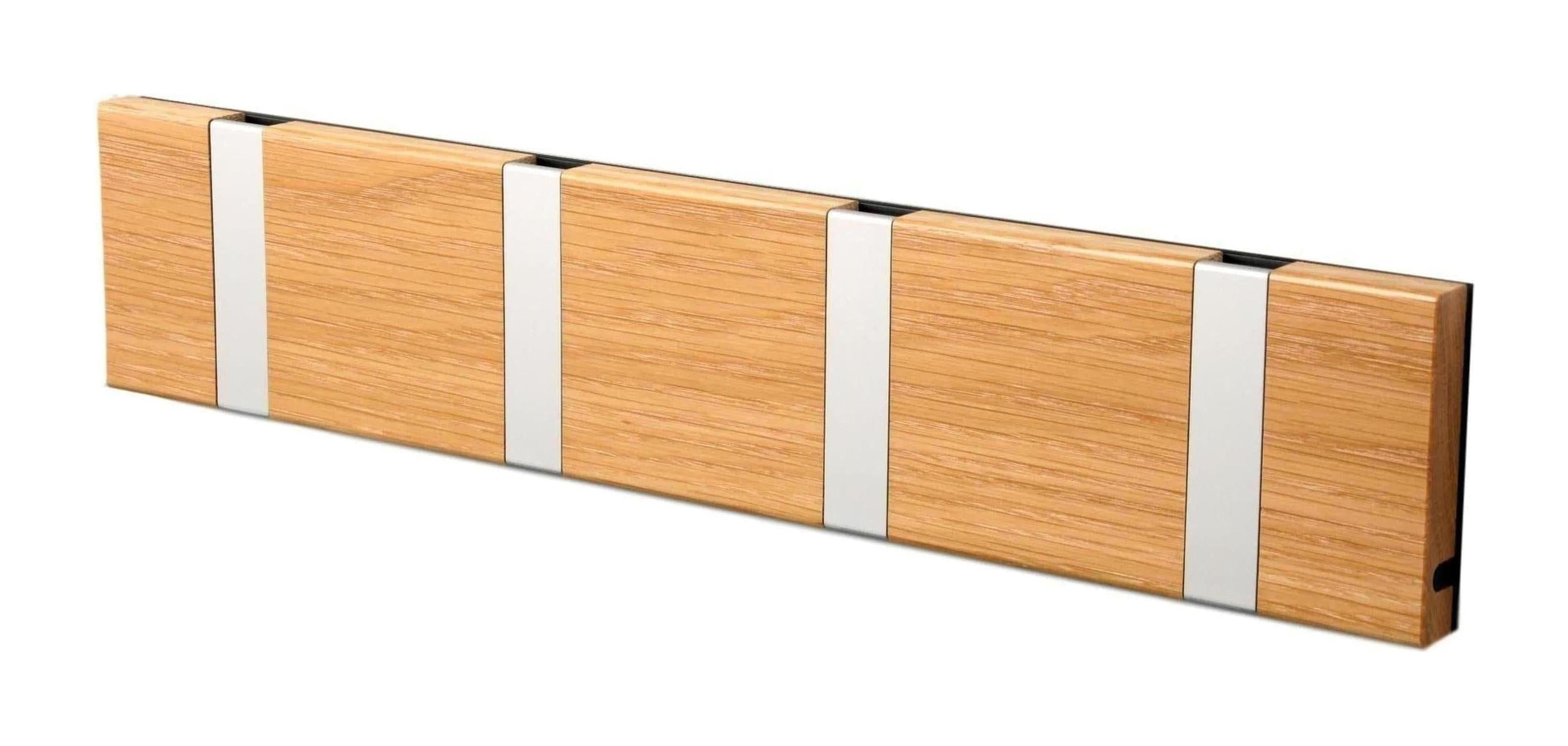 [product_category]-Loca Knax Horizontal Coat Rack 4 Hooks, Oak Lacquered/Grey-LOCA-5711394140641-10492L-LOC-1
