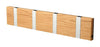 Loca Knax horizontale kaderrek 4 haken, eiken geolied/grijs