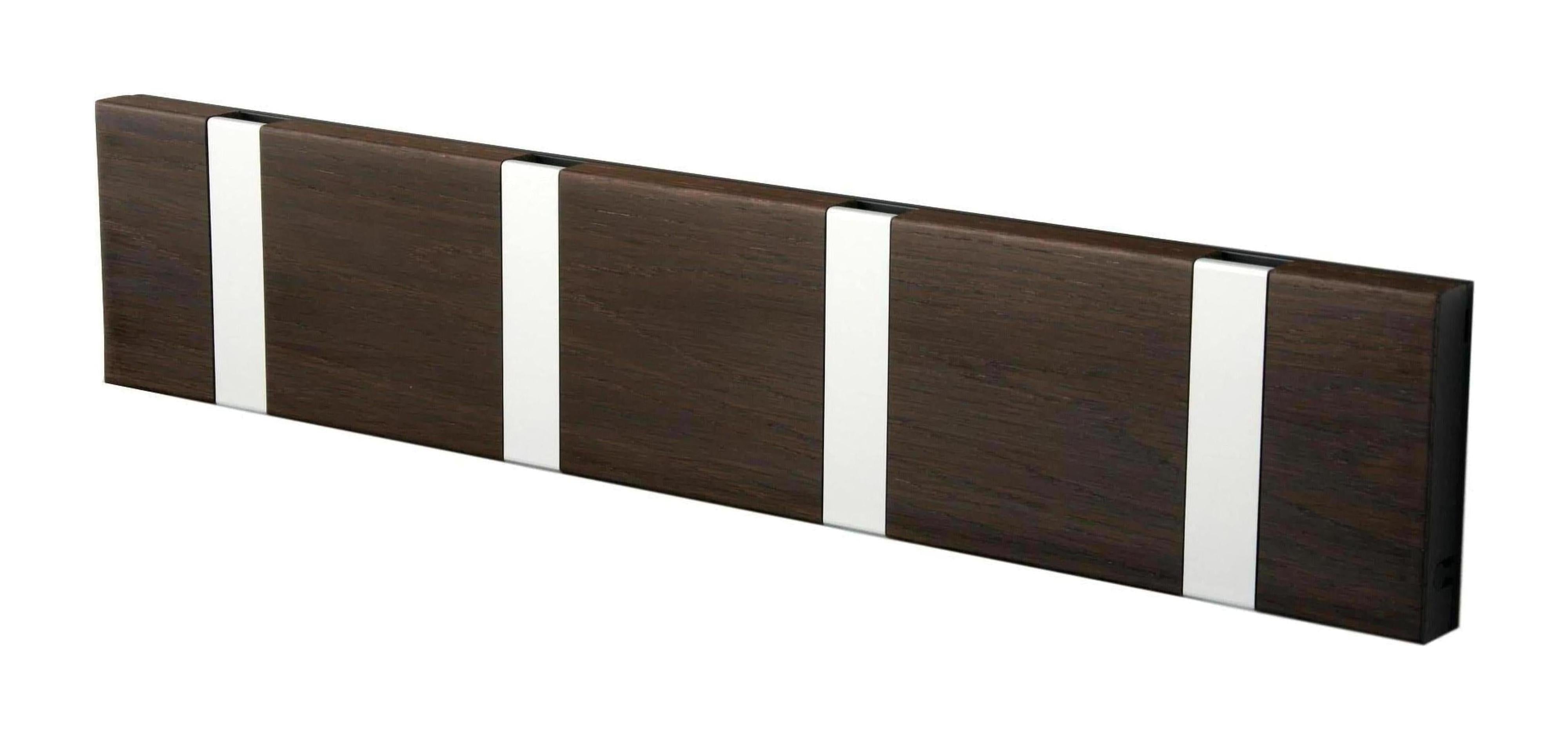 [product_category]-Loca Knax Horizontal Coat Rack 4 Hooks, Oak Tabac/Grey-LOCA-5711394140184-104142-LOC-1