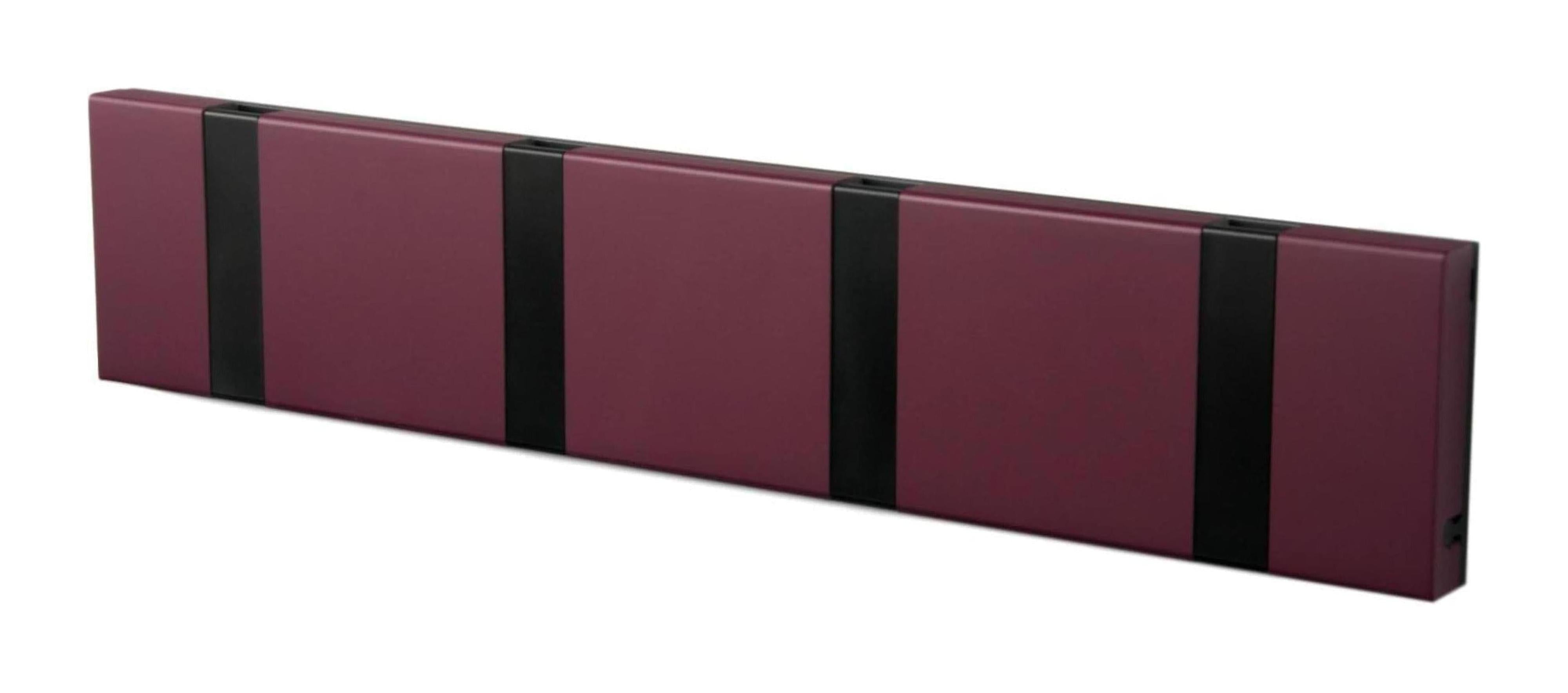 [product_category]-Loca Knax Horizontal Coat Rack 4 Hooks, Purple/Black-LOCA-5711394140795-104291-LOC-1