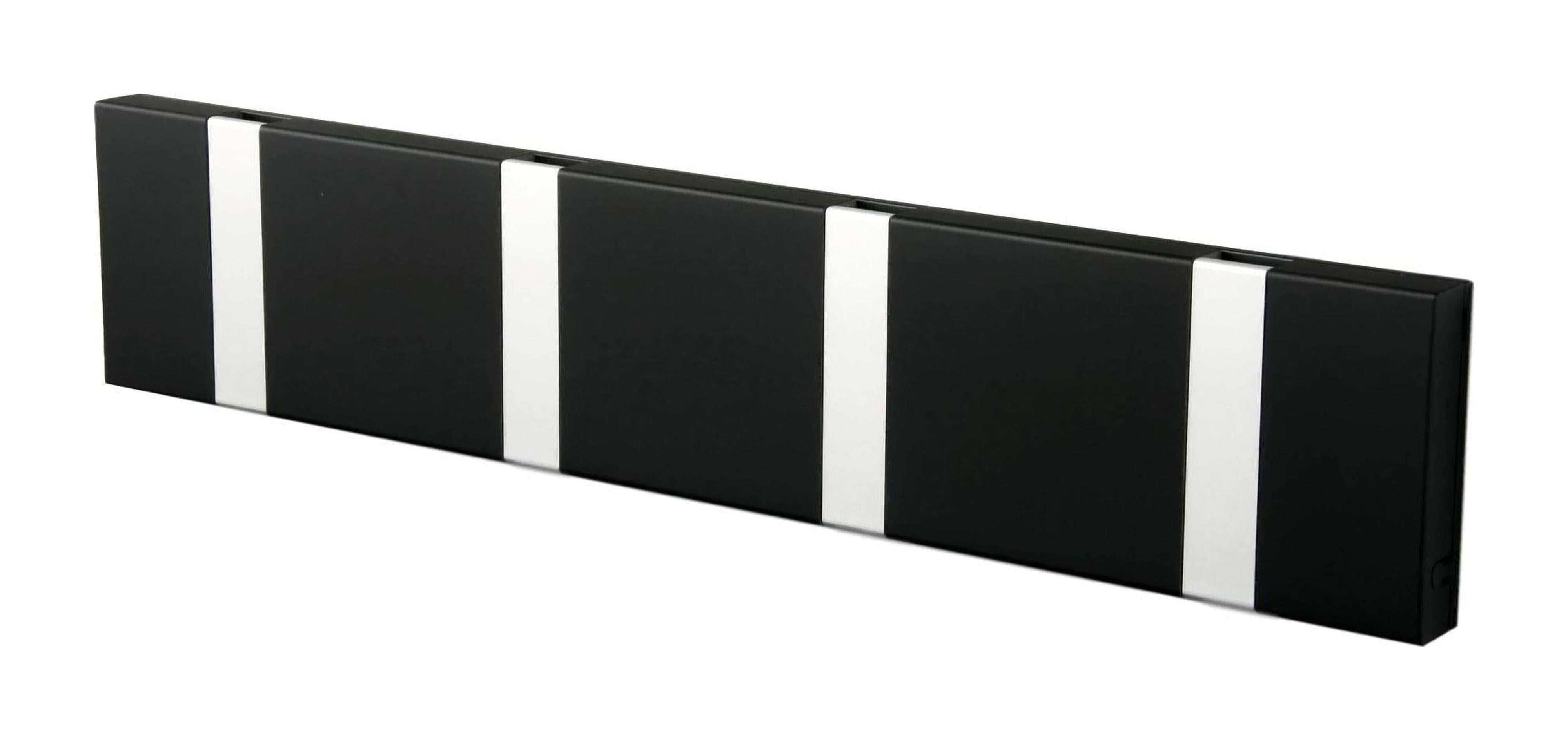 [product_category]-Loca Knax Horizontal Coat Rack 4 Hooks, Soft Black/Grey-LOCA-5711394140726-104312-LOC-1