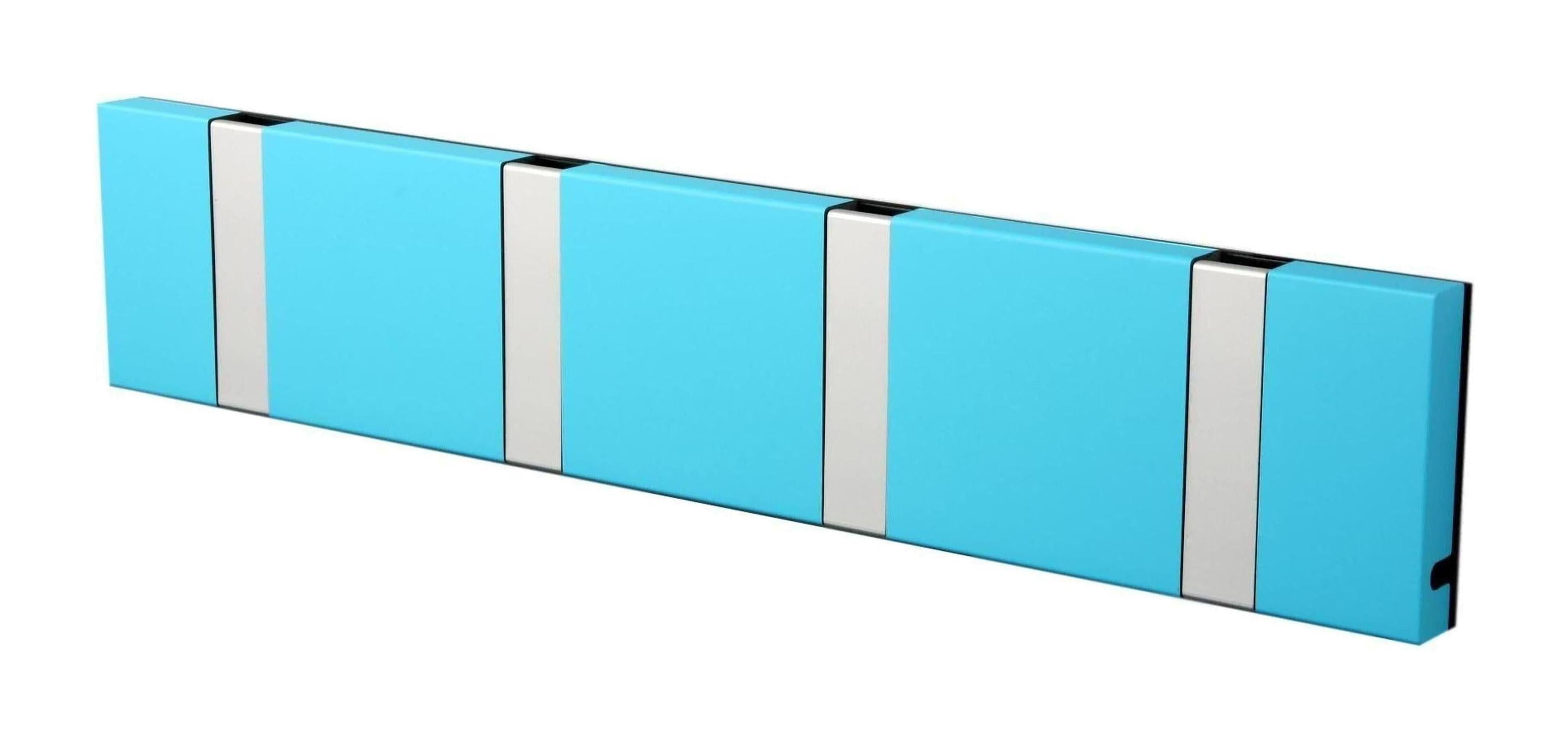 [product_category]-Loca Knax Horizontal Coat Rack 4 Hooks, Turquoise/Grey-LOCA-5711394140306-104262-LOC-1