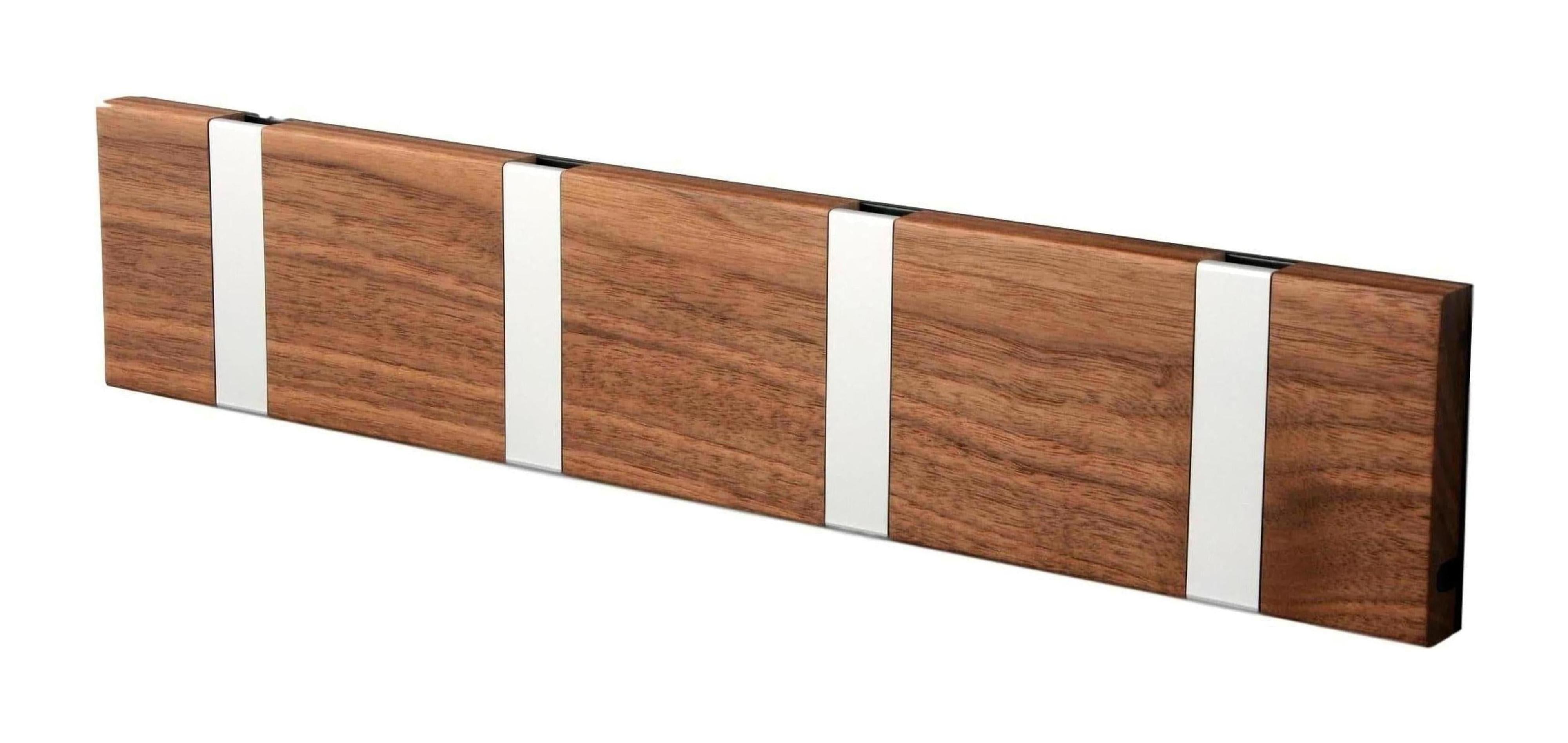 [product_category]-Loca Knax Horizontal Coat Rack 4 Hooks, Walnut/Grey-LOCA-5711394140108-104112-LOC-1