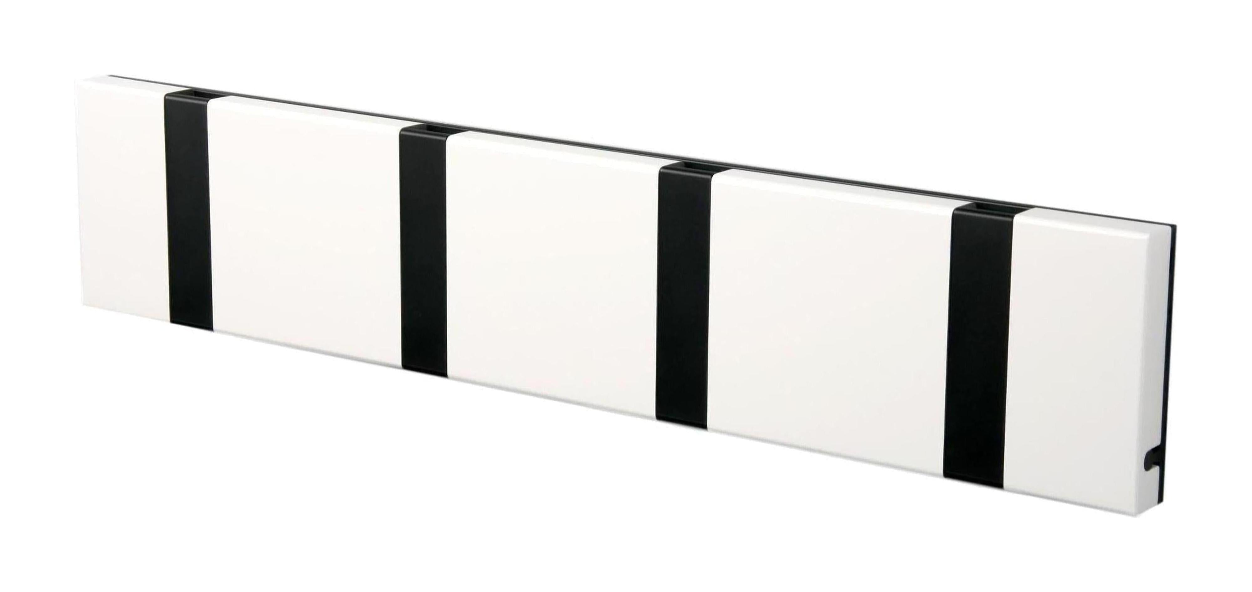 [product_category]-Loca Knax Horizontal Coat Rack 4 Hooks, White/Black-LOCA-5711394140412-10461-LOC-1