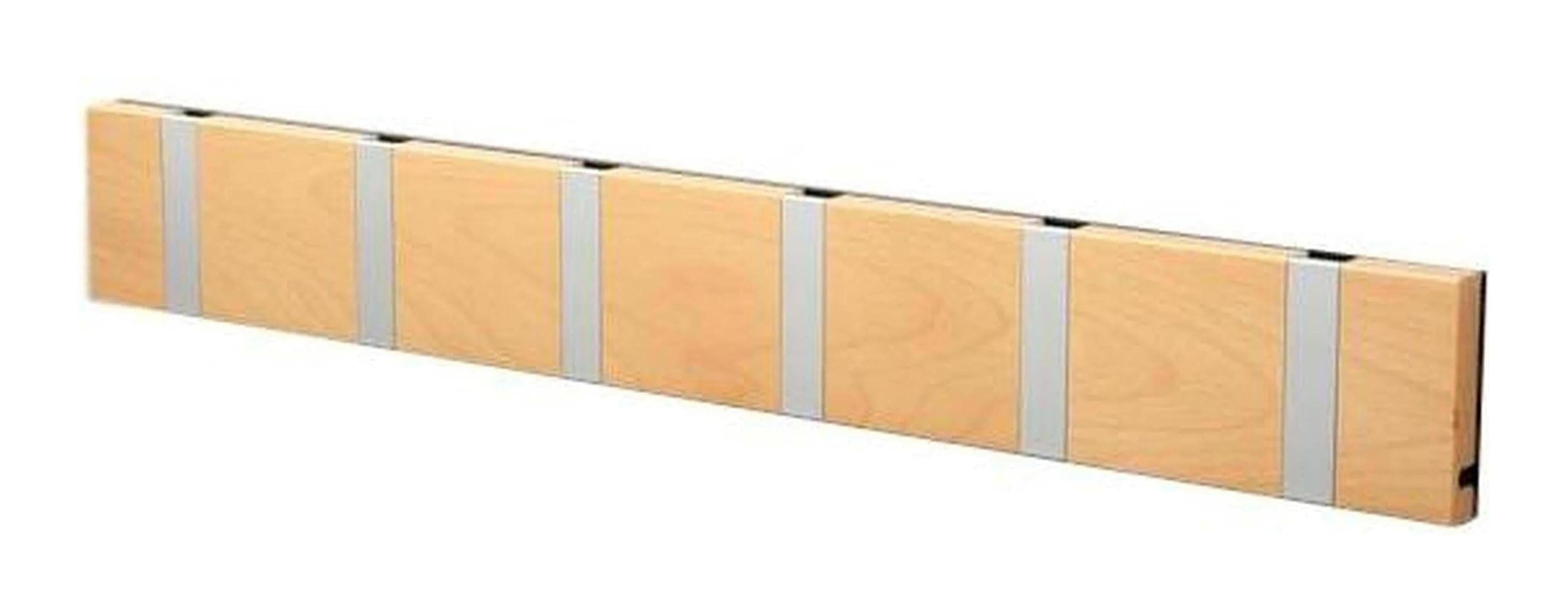[product_category]-Loca Knax Horizontal Coat Rack 6 Hooks, Beech/Grey-LOCA-5711394160052-10612-LOC-1