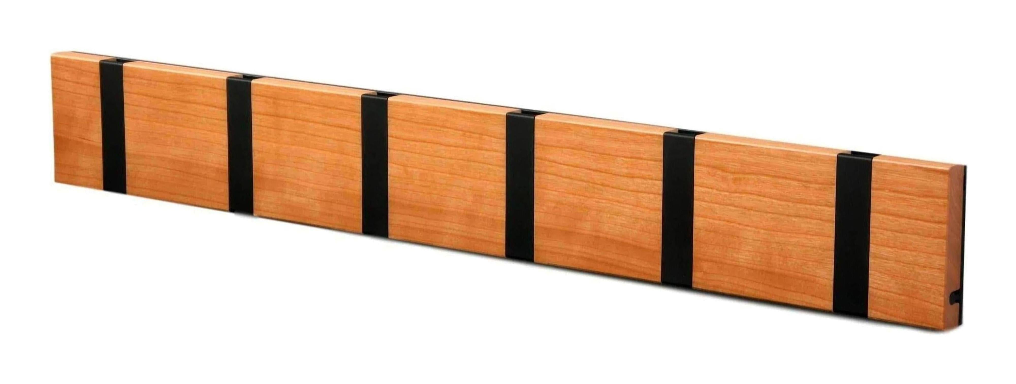 [product_category]-Loca Knax Horizontal Coat Rack 6 Hooks, Cherry/Black-LOCA-5711394160359-10641-LOC-1