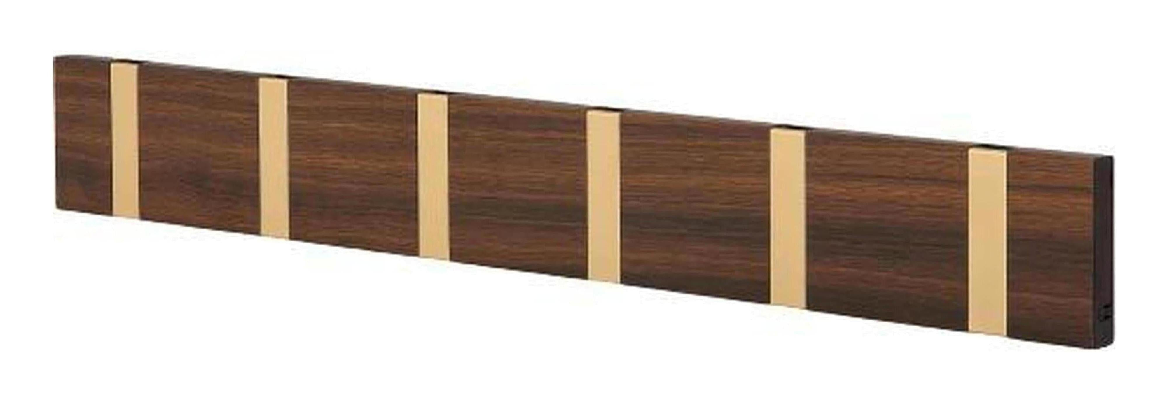 [product_category]-Loca Knax Horizontal Coat Rack 6 Hooks, Oak Tabac Oiled/Brass-LOCA-5711394954767-106143-LOC-1