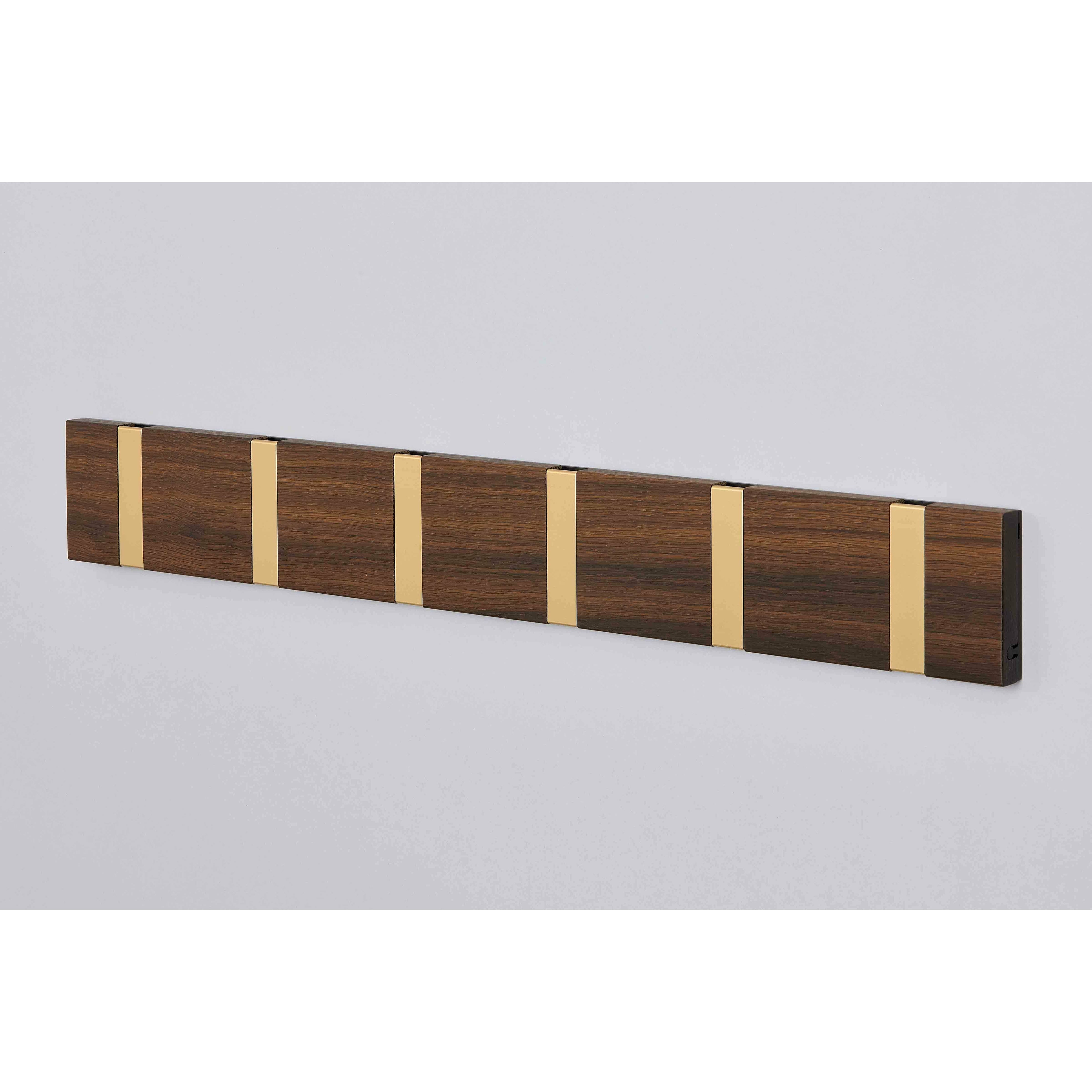 [product_category]-Loca Knax Horizontal Coat Rack 6 Hooks, Oak Tabac Oiled/Brass-LOCA-5711394954767-106143-LOC-2