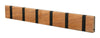 Loca Knax horizontale kaderrek 6 haken, teak onbehandeld/zwart