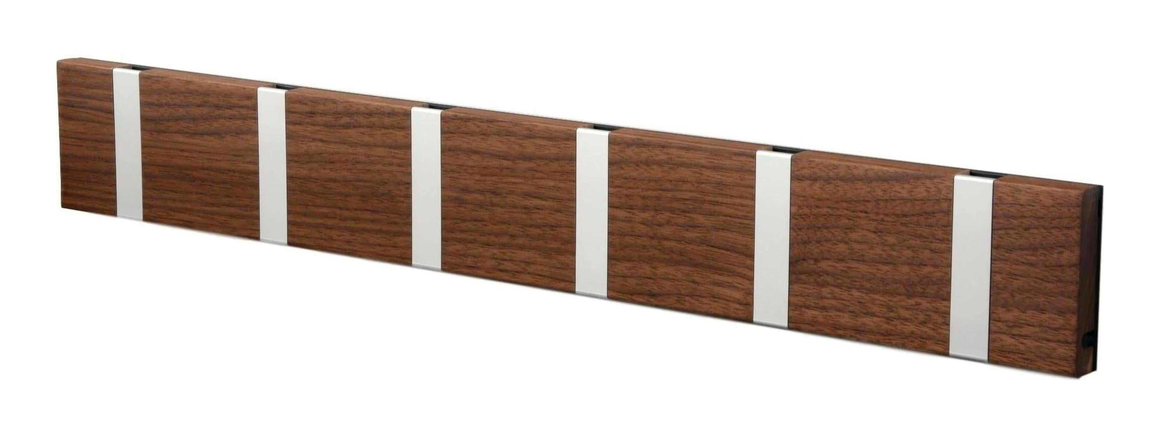 [product_category]-Loca Knax Horizontal Coat Rack 6 Hooks, Walnut/Grey-LOCA-5711394160106-106112-LOC-1