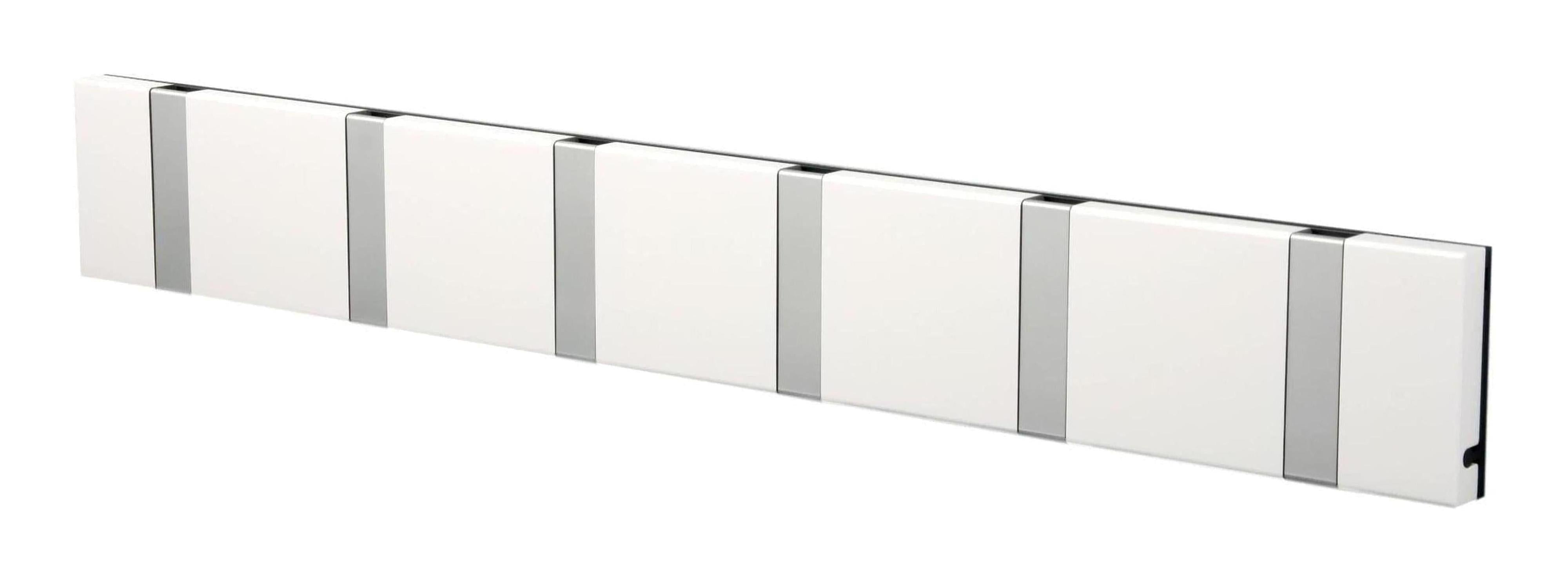 [product_category]-Loca Knax Horizontal Coat Rack 6 Hooks, White/Grey-LOCA-5711394160427-10662-LOC-1