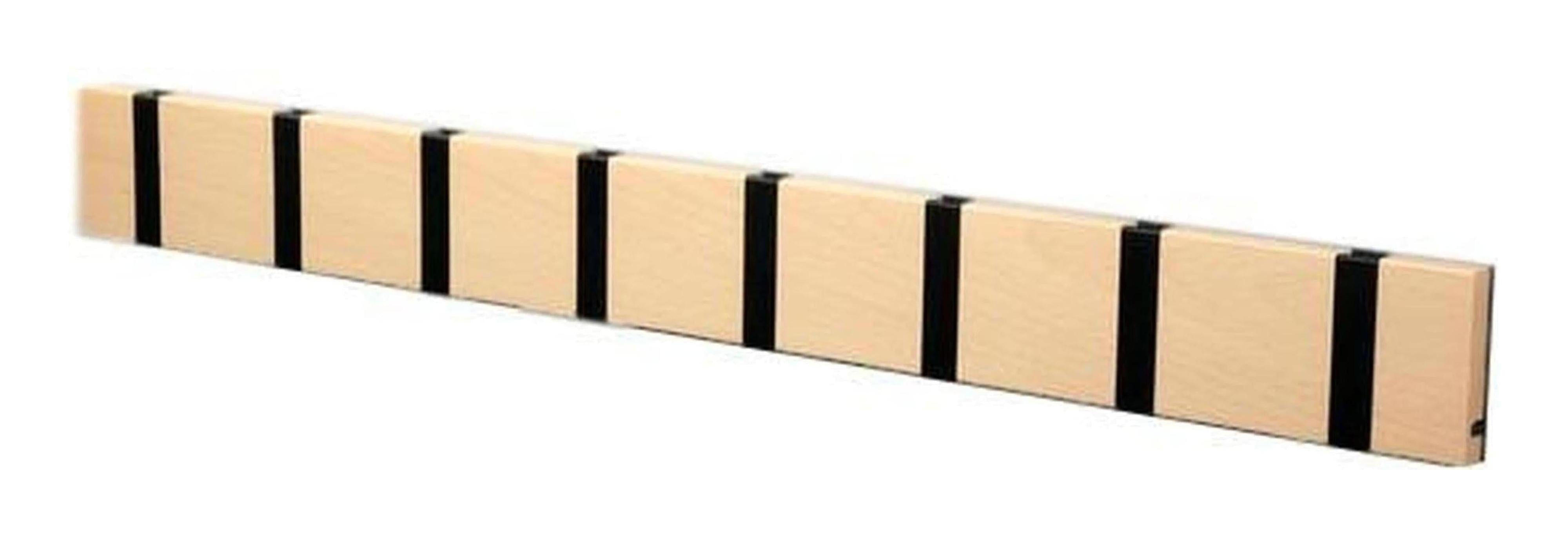 [product_category]-Loca Knax Horizontal Coat Rack 8 Hooks, Beech/Black-LOCA-5711394180012-10811-LOC-1