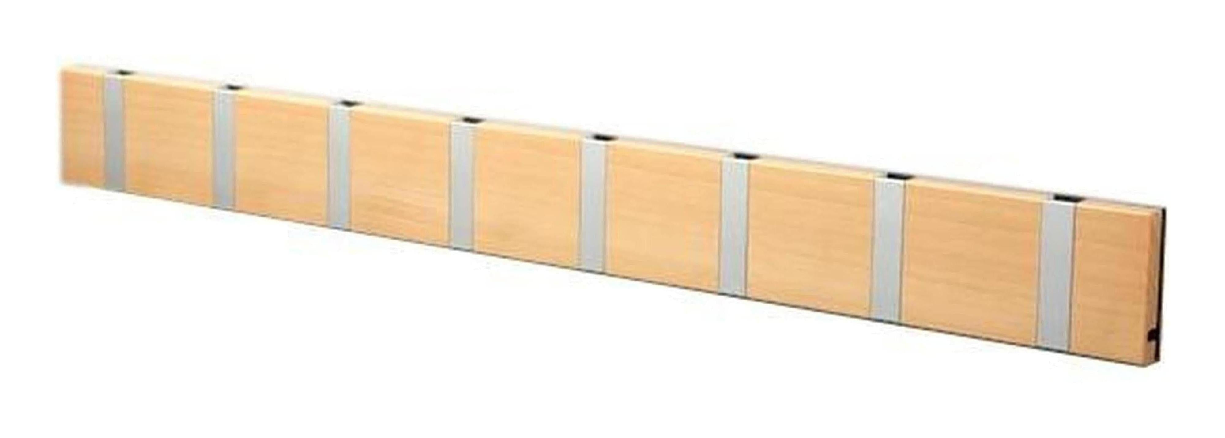 [product_category]-Loca Knax Horizontal Coat Rack 8 Hooks, Beech/Grey-LOCA-5711394180050-10812-LOC-1