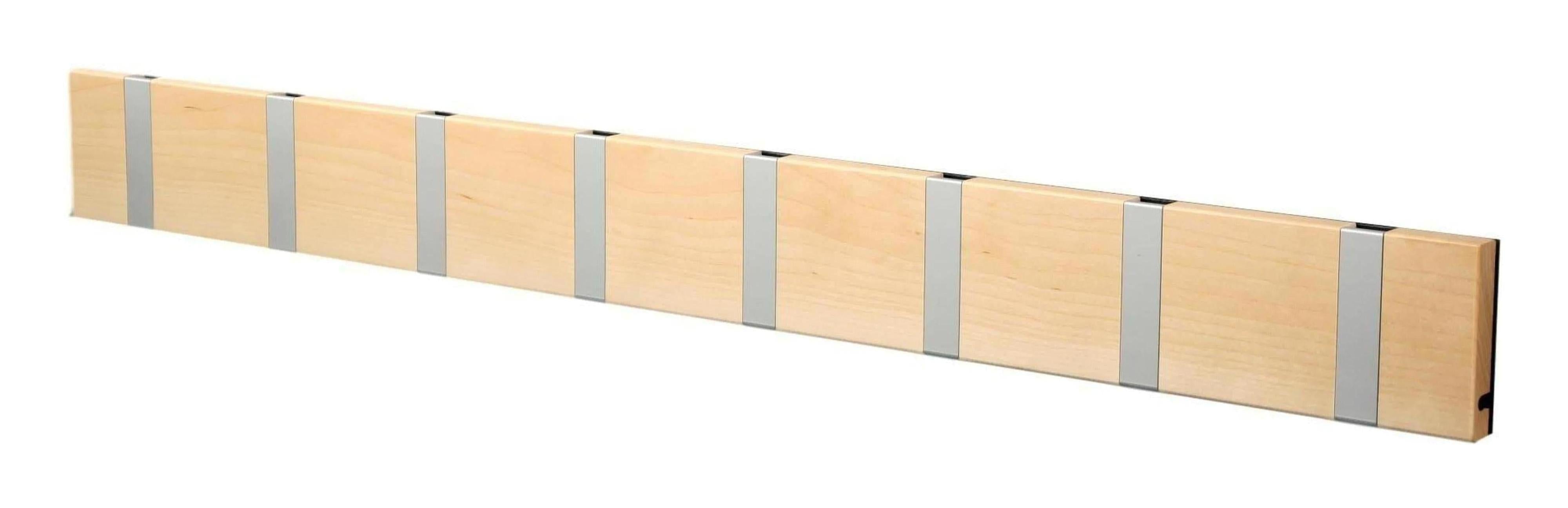 [product_category]-Loca Knax Horizontal Coat Rack 8 Hooks, Birch/Grey-LOCA-5711394180555-10882-LOC-1