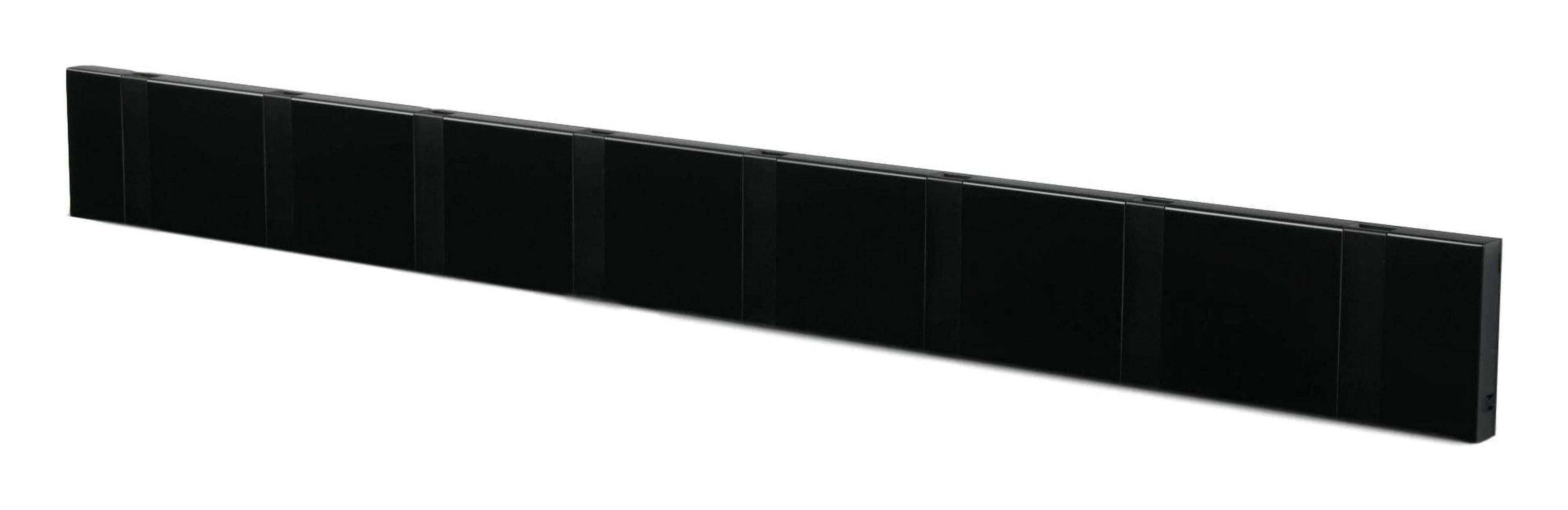 [product_category]-Loca Knax Horizontal Coat Rack 8 Hooks, Black/Black-LOCA-5711394180395-10851-LOC-1