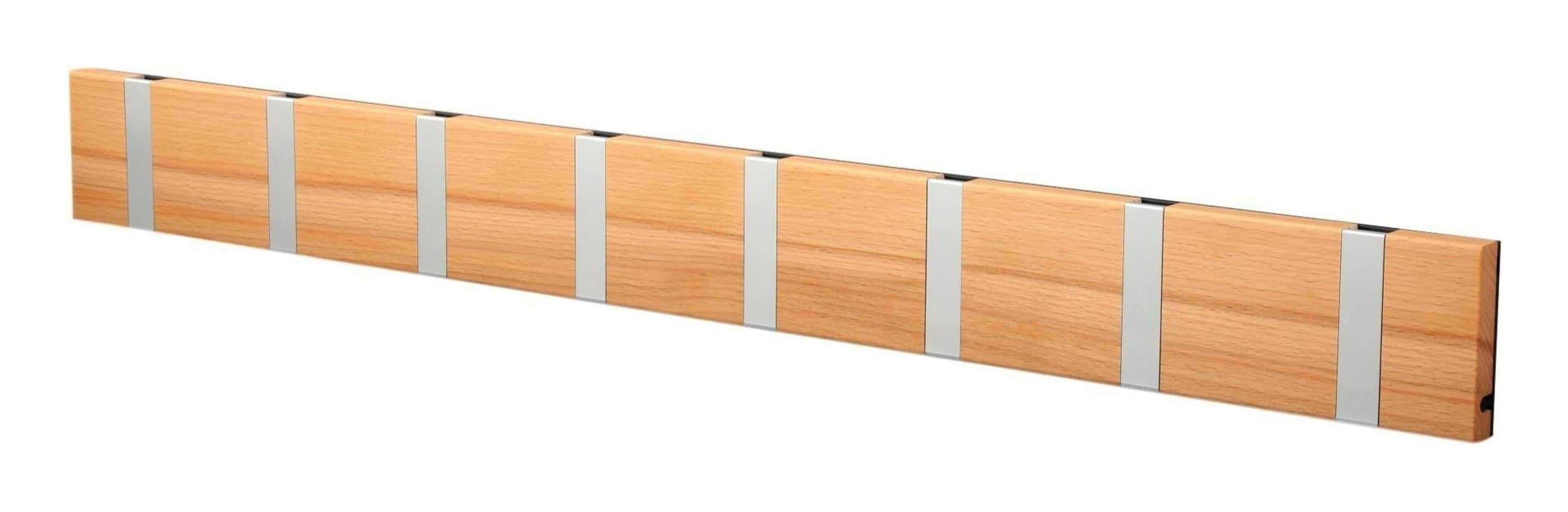 [product_category]-Loca Knax Horizontal Coat Rack 8 Hooks, Core Beech/Grey-LOCA-5711394180708-108152-LOC-1