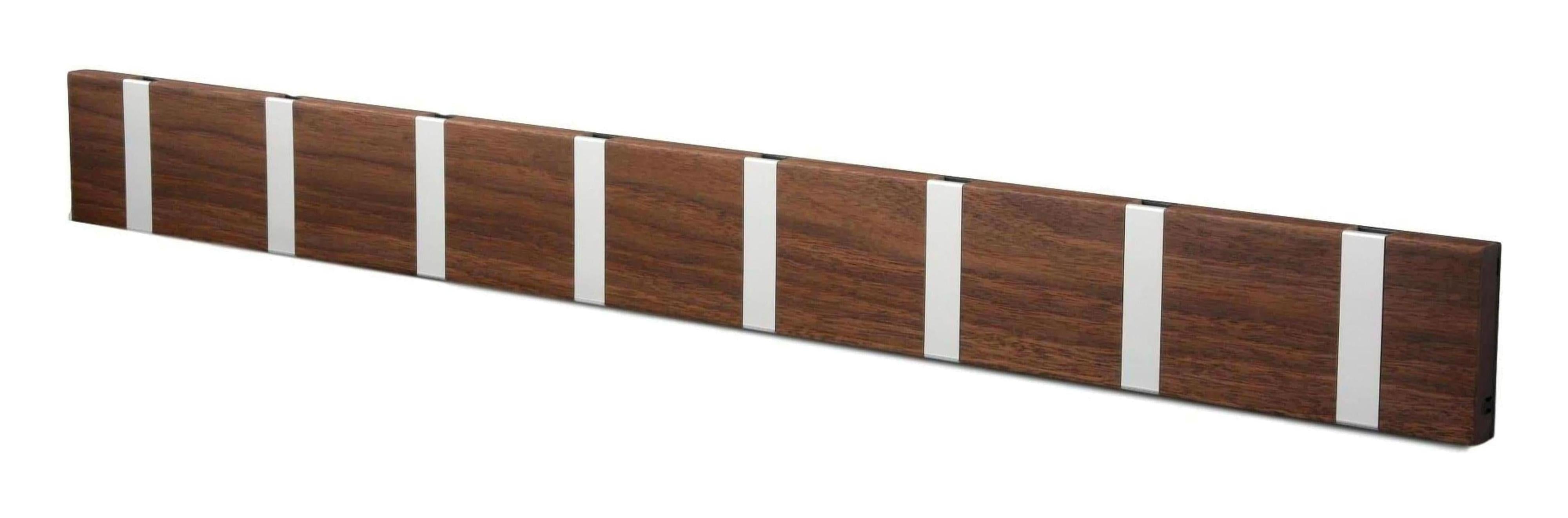 [product_category]-Loca Knax Horizontal Coat Rack 8 Hooks, Walnut/Grey-LOCA-5711394180104-108112-LOC-1