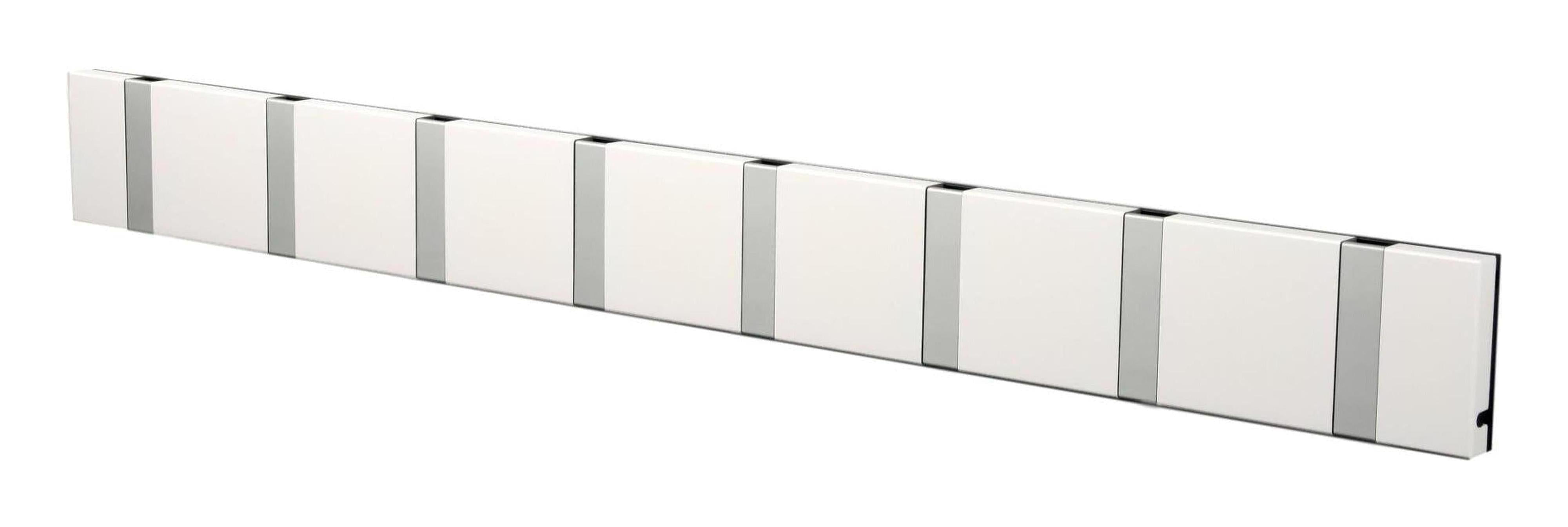 [product_category]-Loca Knax Horizontal Coat Rack 8 Hooks, White/Grey-LOCA-5711394180425-10862-LOC-1