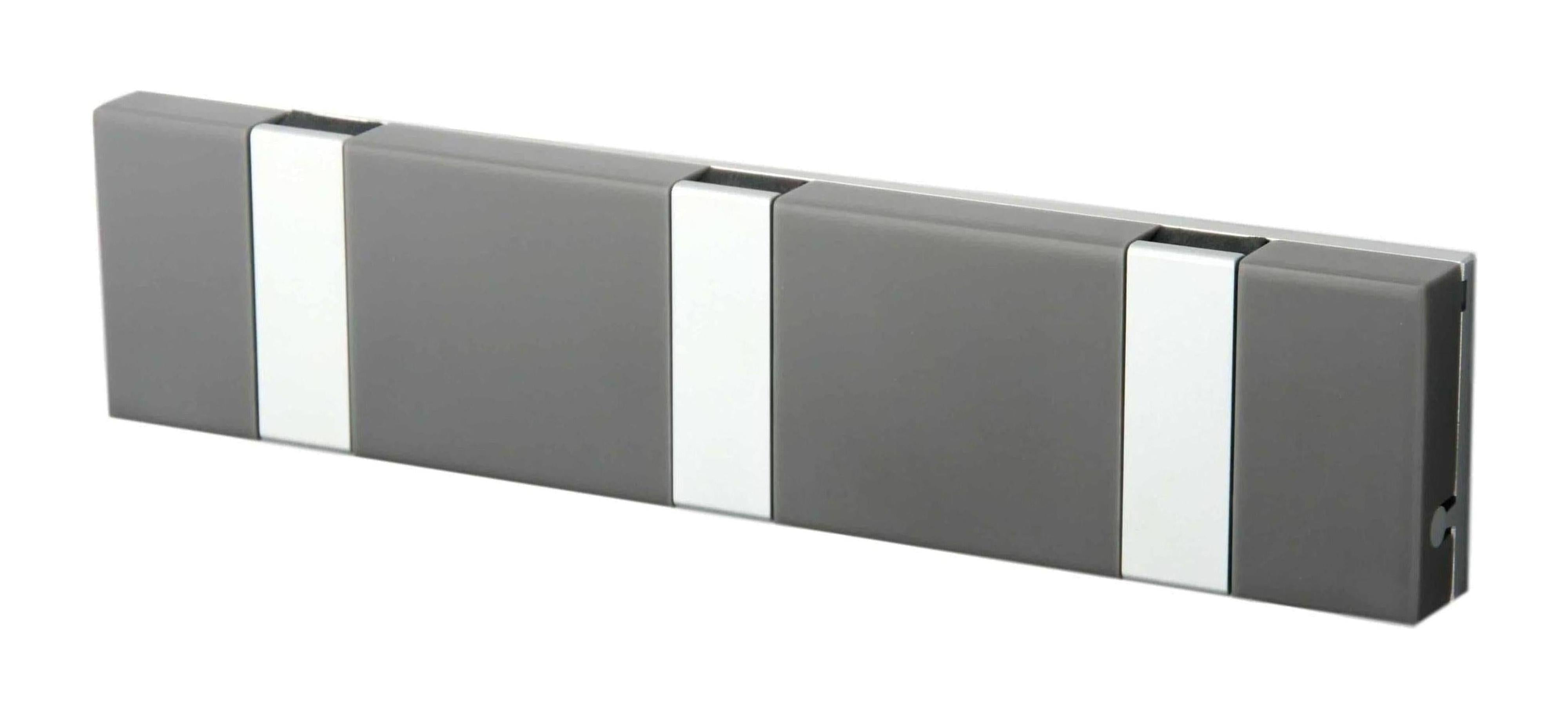 [product_category]-Loca Knax Lite Horizontal Coat Rack 3 Hooks, Corian Grey/Grey-LOCA-5711394933724-903372-LOC-1