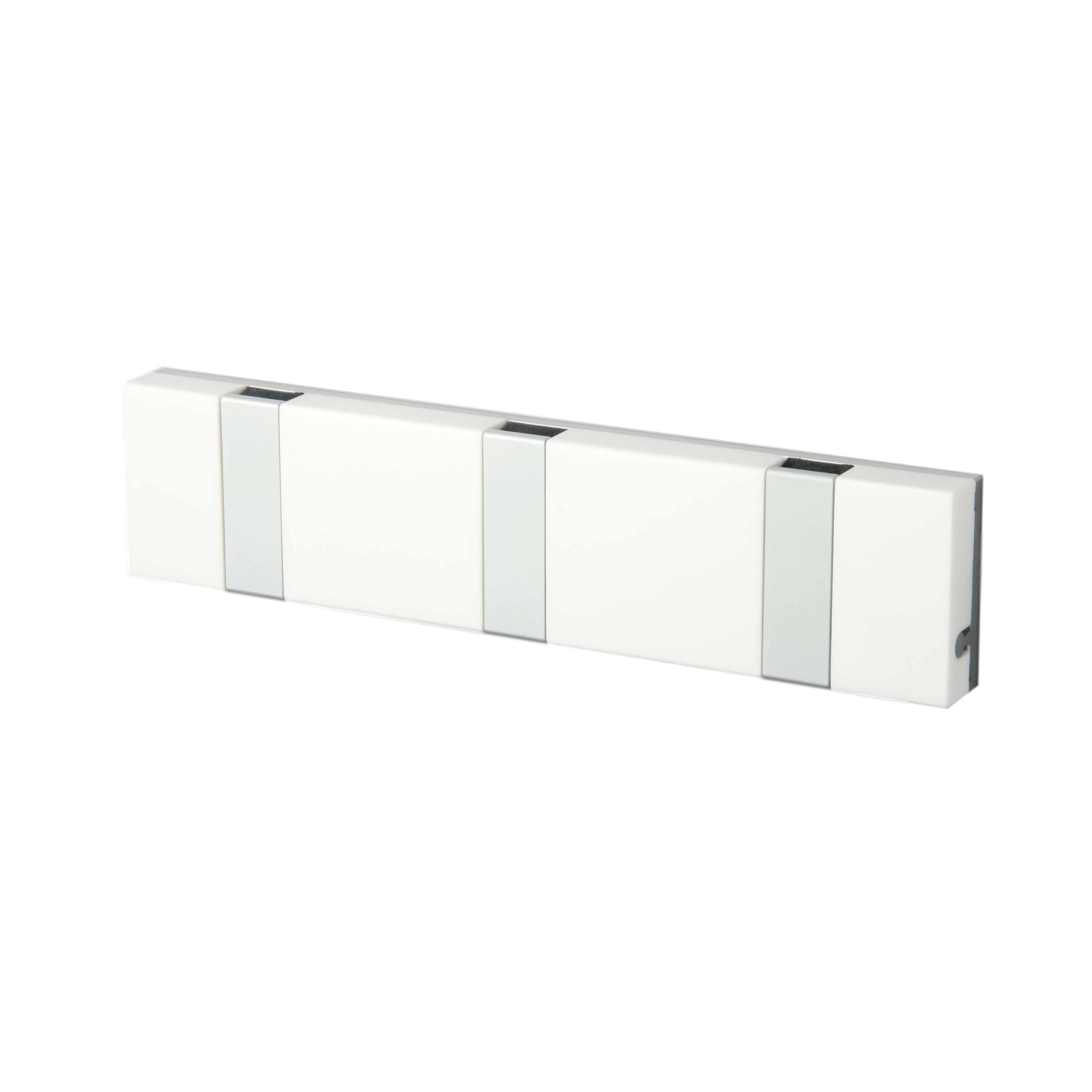 [product_category]-Loca Knax Lite Horizontal Coat Rack 3 Hooks, Corian White/Grey-LOCA-5711394933625-903362-LOC-2