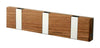 Loca Knax Lite Horizontal Coat Rack 3 Hooks, Teak Untreated/Grey