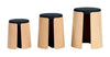 Loca Knax Stool Oak Soaded/tmavě modrá polštář, sada 3