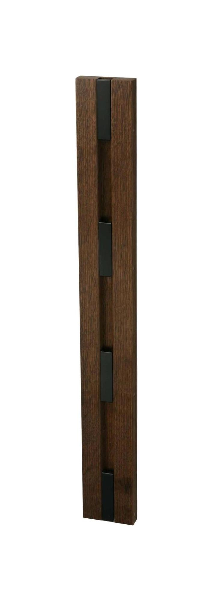 [product_category]-Loca Knax Vertical Coat Rack, Oak Lacquered/Black-LOCA-5711394240600-20491L-LOC-1