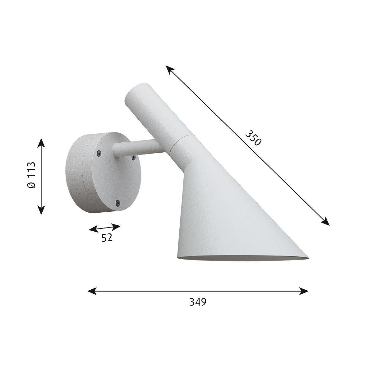 [product_category]-Louis Poulsen Aj 50 Wall Lamp, White-Louis Poulsen-5703411200797-5743145816-LOU-2