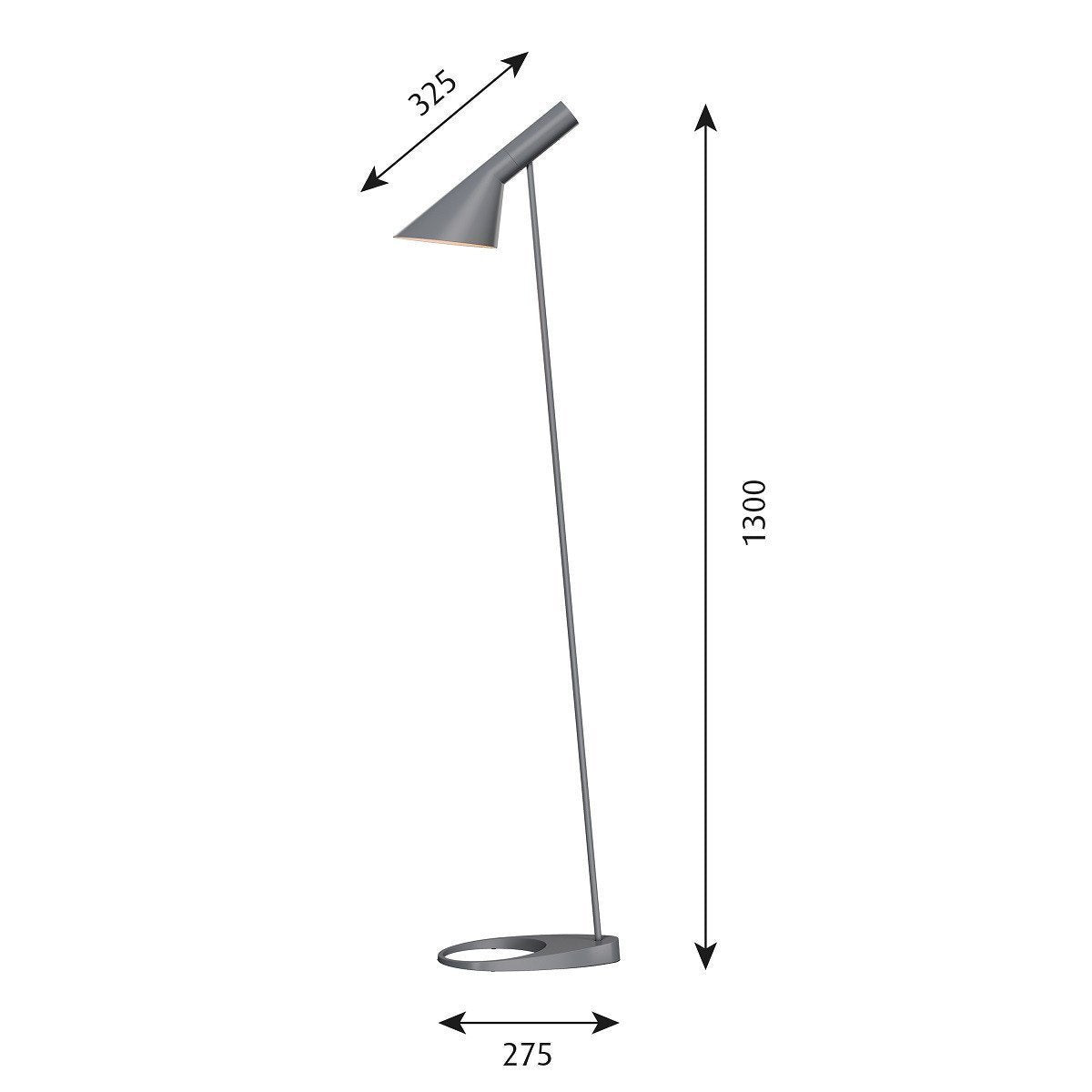 [product_category]-Louis Poulsen Aj Floor Lamp V3, Dark Grey-Louis Poulsen-5714693751303-5744169778-LOU-2