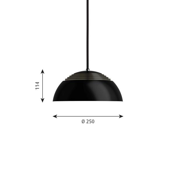 [product_category]-Louis Poulsen Aj Royal Pendant Led ø 250 Mm, Black-Louis Poulsen-5714693363407-5741104176-LOU-2