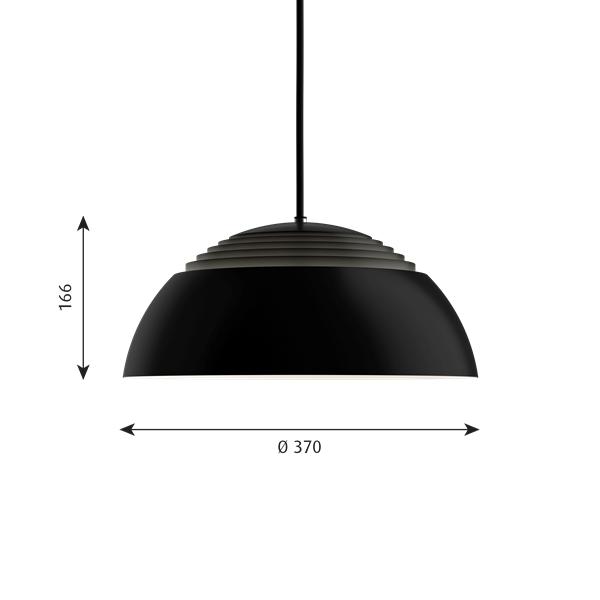 [product_category]-Louis Poulsen Aj Royal Pendant Led ø 370 Mm, Black-Louis Poulsen-5714693367818-5741104192-LOU-2