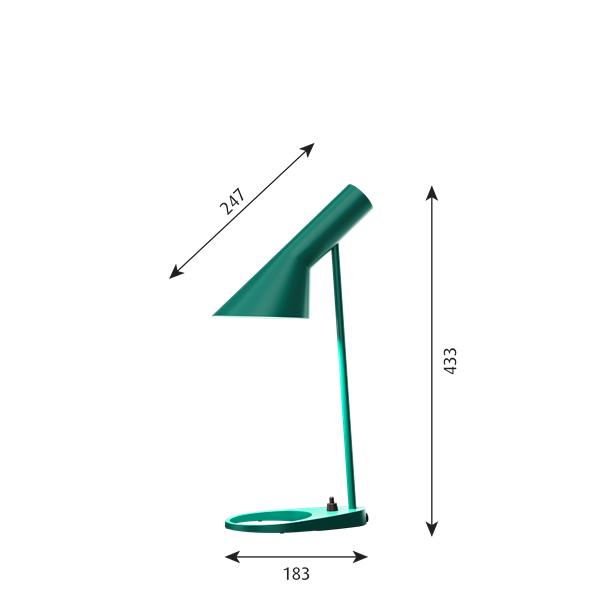 [product_category]-Louis Poulsen Aj Table Lamp Mini V3, Dark Green-Louis Poulsen-5714693693559-5744167275-LOU-2