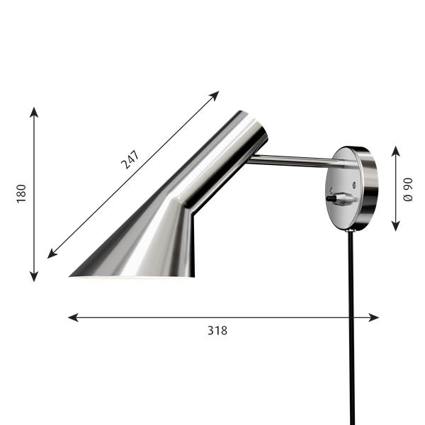 [product_category]-Louis Poulsen Aj Wall Lamp, Stainless Steel-Louis Poulsen-5714693212941-5743150034-LOU-2
