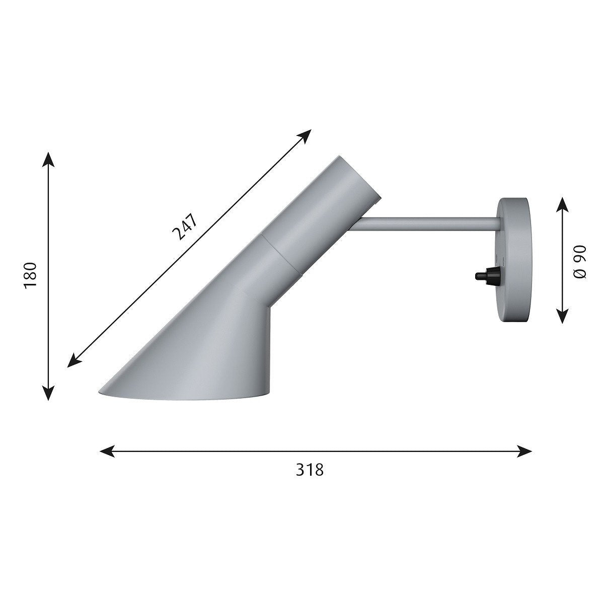 [product_category]-Louis Poulsen Aj Wall Lamp V3, Light Grey-Louis Poulsen-5714693733170-5743150461-LOU-2