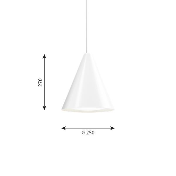 [product_category]-Louis Poulsen Keglen Pendant Led ø 250 Mm, White-Louis Poulsen-5714693358717-5741103740-LOU-2