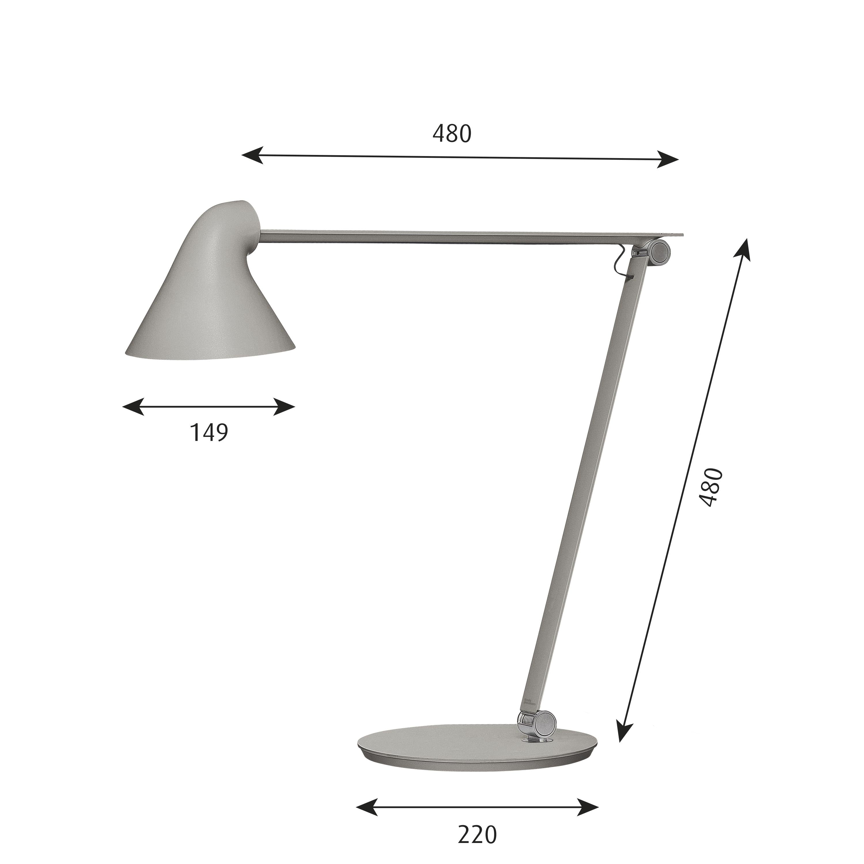 [product_category]-Louis Poulsen Njp Table Lamp Base, Grey-Louis Poulsen-5703411739976-5744162348-LOU-5