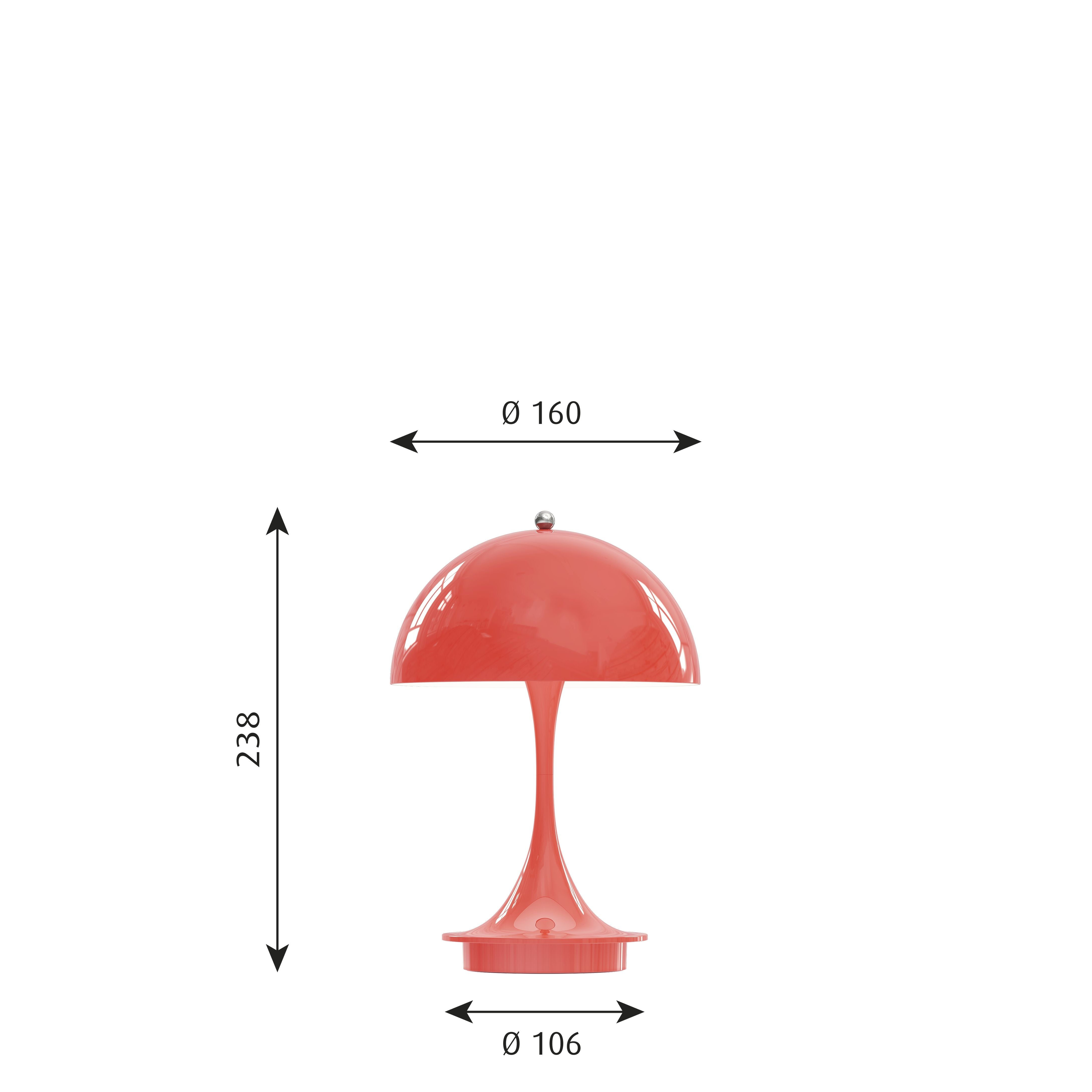 [product_category]-Louis Poulsen Panthella 160 Portable Table Lamp Led 27 K V2, Coral-Louis Poulsen-5714693144167-5744612623-LOU-6