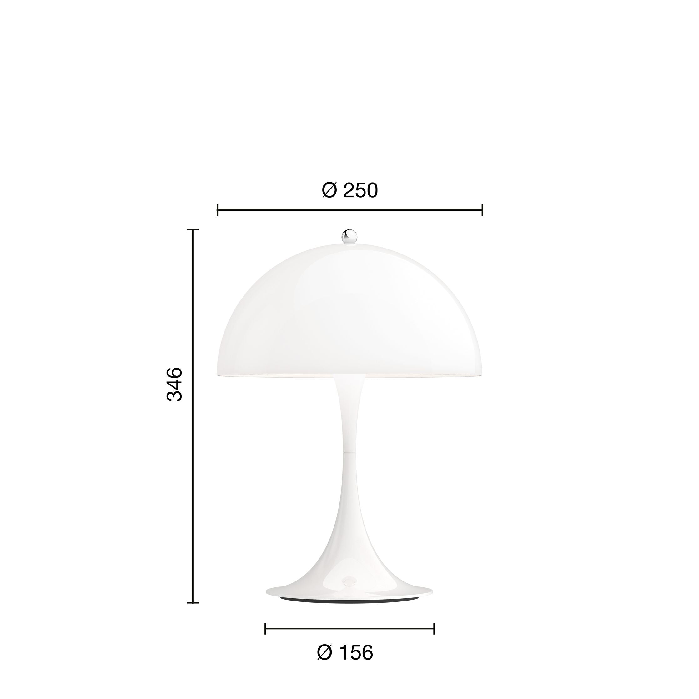[product_category]-Louis Poulsen Panthella 250 Portable Table Lamp, Opal Acrylic-Louis Poulsen-5714693179831-5744612759-LOU-3
