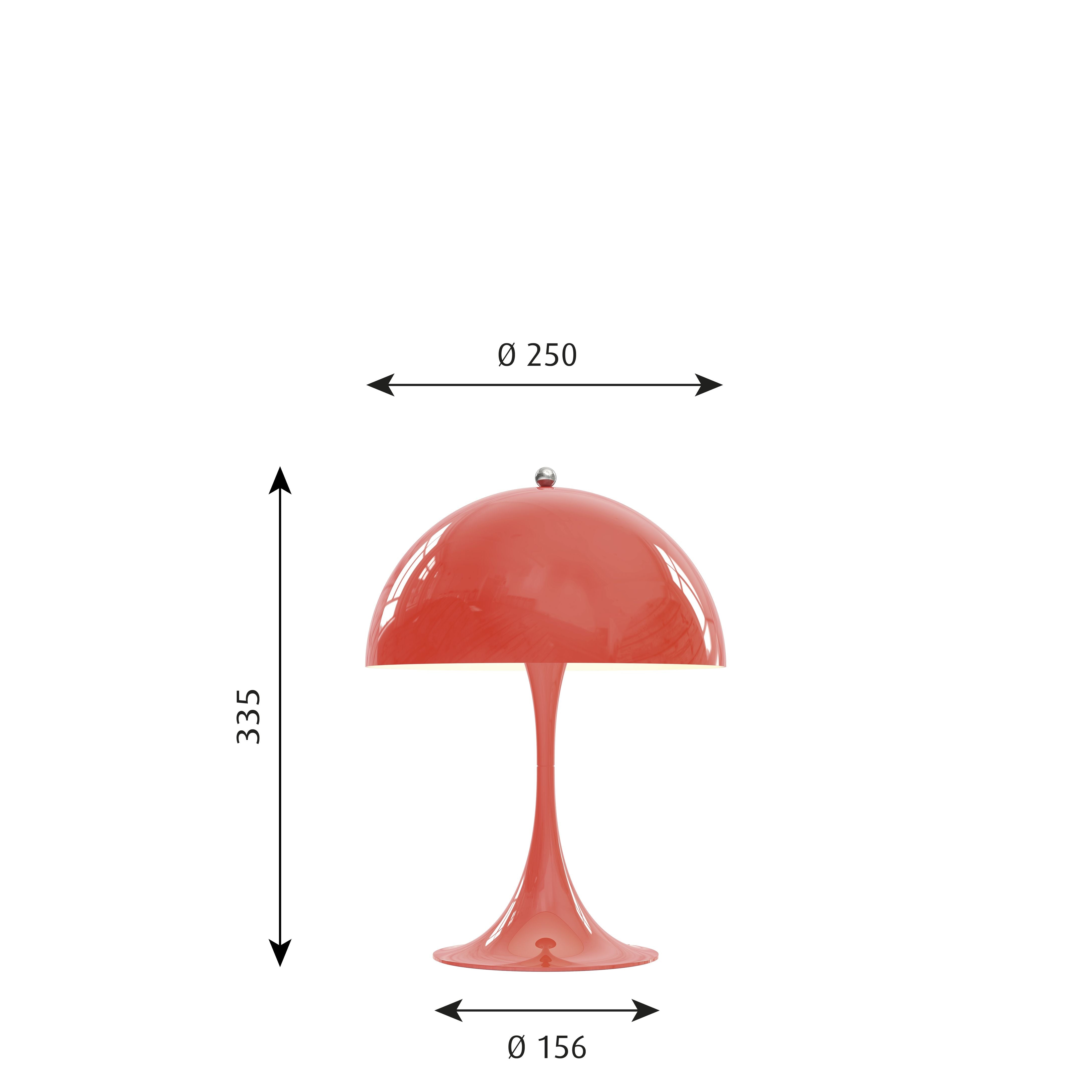 [product_category]-Louis Poulsen Panthella 250 Table Lamp, Coral-Louis Poulsen-5714693150656-5744612652-LOU-2