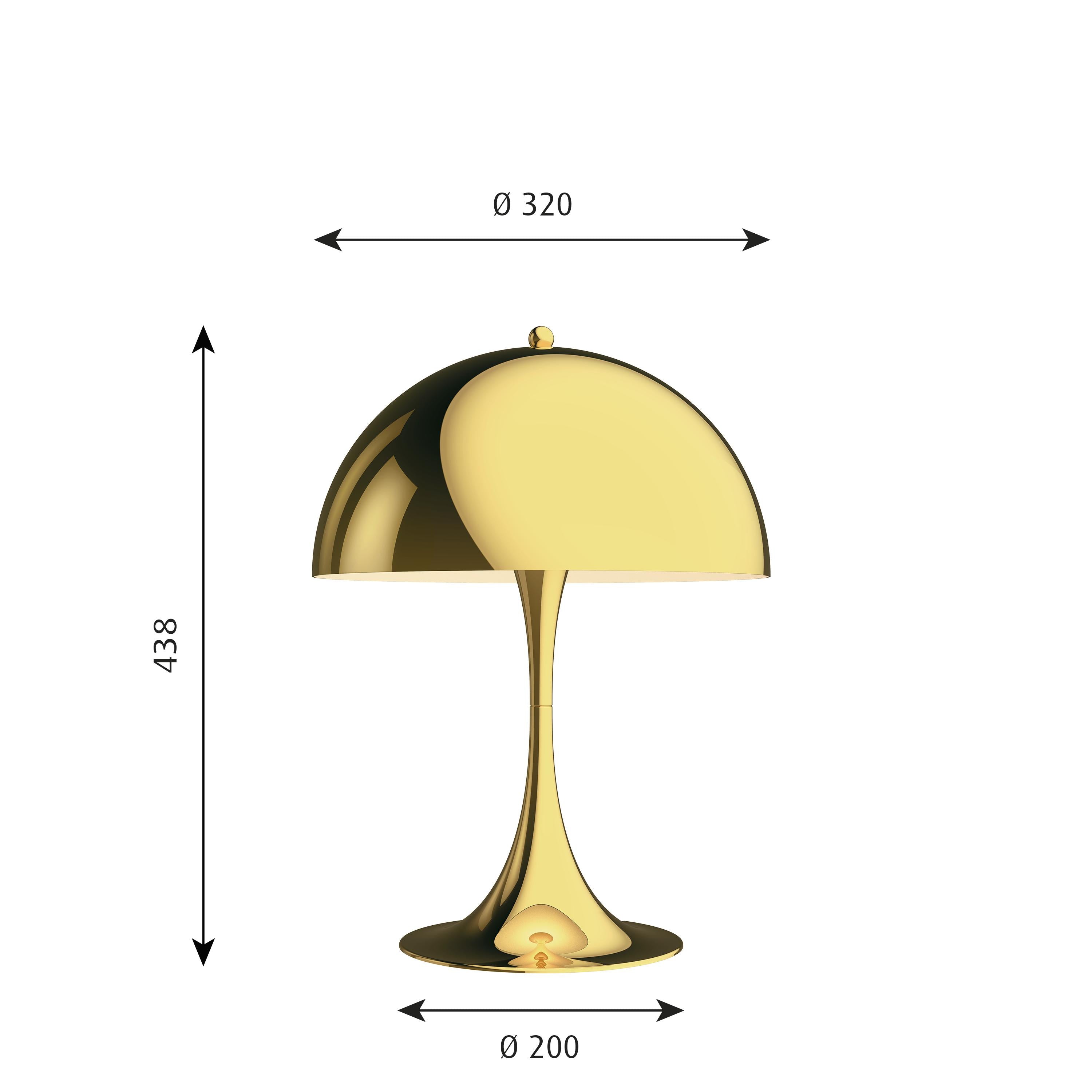 [product_category]-Louis Poulsen Panthella 320 Table Lamp E14, Metalized Brass-Louis Poulsen-5714693515066-5744167178-LOU-2