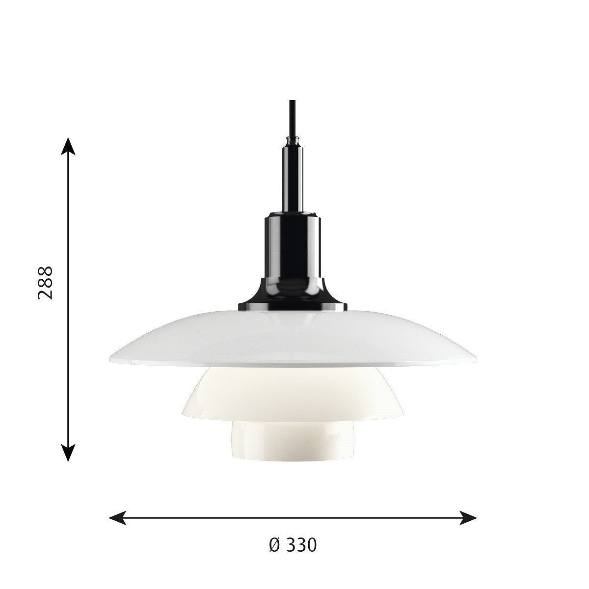 [product_category]-Louis Poulsen Ph 3 1/2 3 Glass Pendant, Black Metallized-Louis Poulsen-5703411568941-5741099265-LOU-2