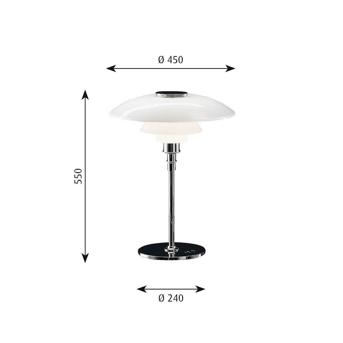 [product_category]-Louis Poulsen Ph 4 1/2 3 1/2 Glass Table Lamp White-Louis Poulsen-5703411009154-5744161501-LOU-3