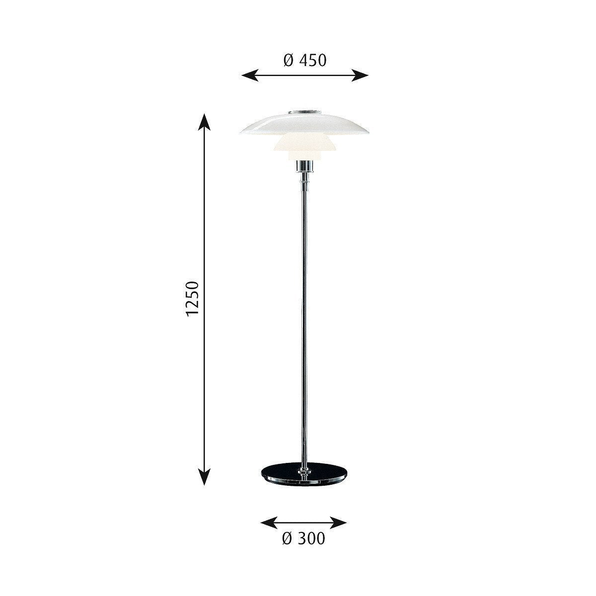[product_category]-Louis Poulsen Ph 41/2 31/2 Glass Floor Lamp-Louis Poulsen-5703411009161-5744161514-LOU-2