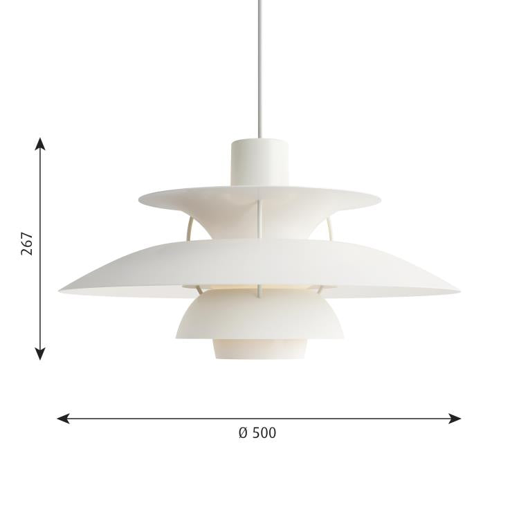 [product_category]-Louis Poulsen Ph 5 Pendant, Monochrome White-Louis Poulsen-5714693431151-5741104574-LOU-3