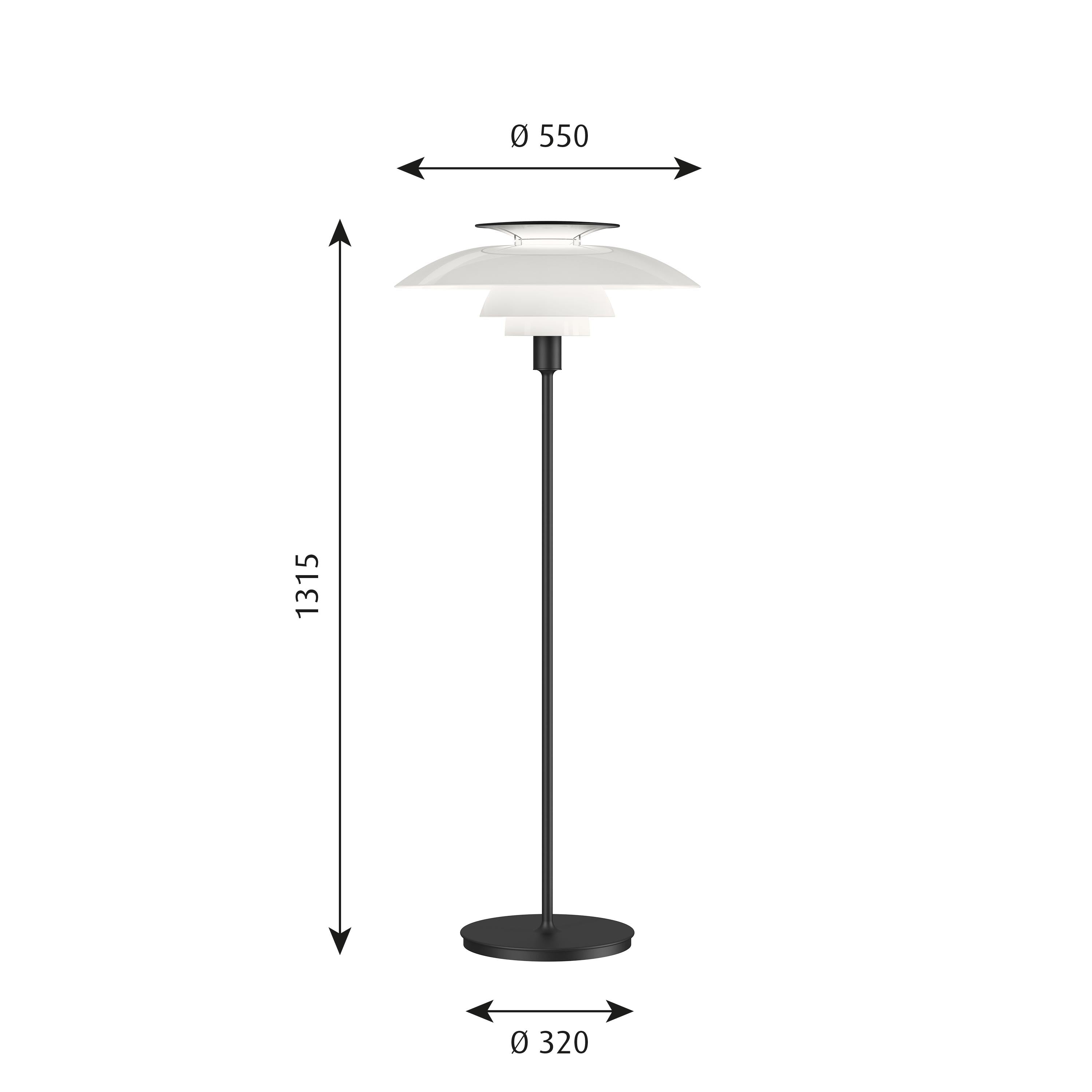 [product_category]-Louis Poulsen Ph 80 Floor Lamp 70 W E27 With Switch, Acrylic Opal White/Black-Louis Poulsen-5714693946525-5744611352-LOU-2