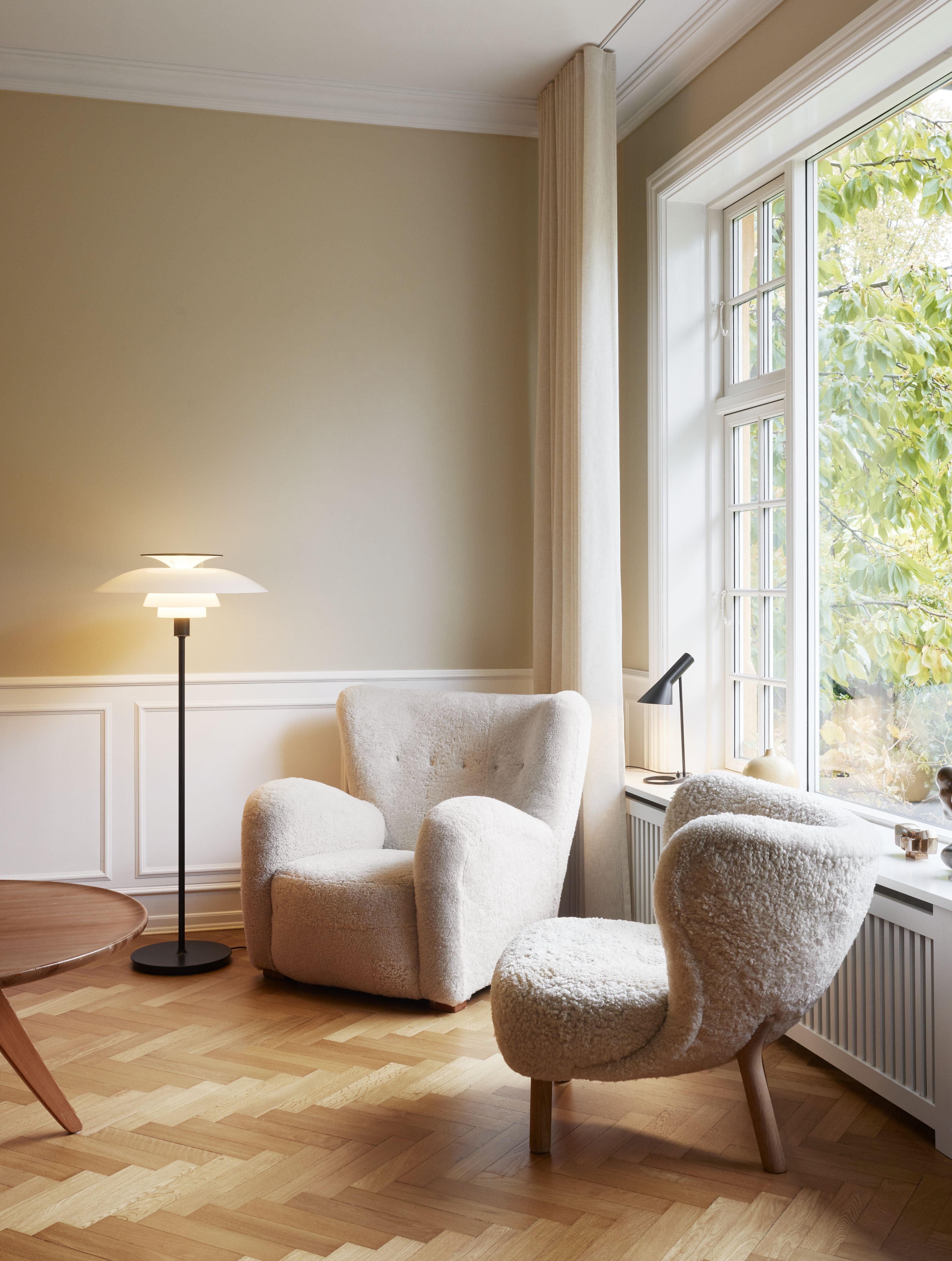 [product_category]-Louis Poulsen Ph 80 Floor Lamp 70 W E27 With Switch, Acrylic Opal White/Black-Louis Poulsen-5714693946525-5744611352-LOU-3